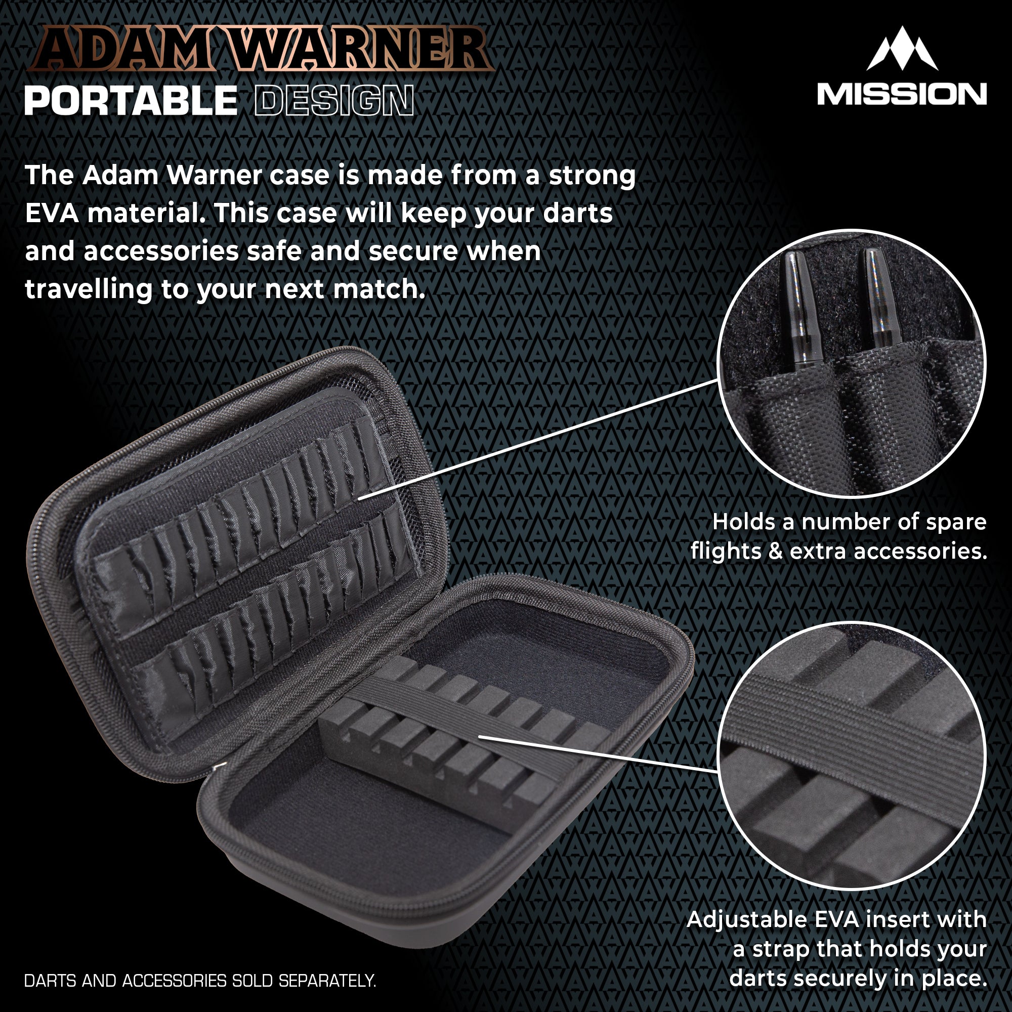 Mission Darts Players- EVA Dart Case - Adam Warner