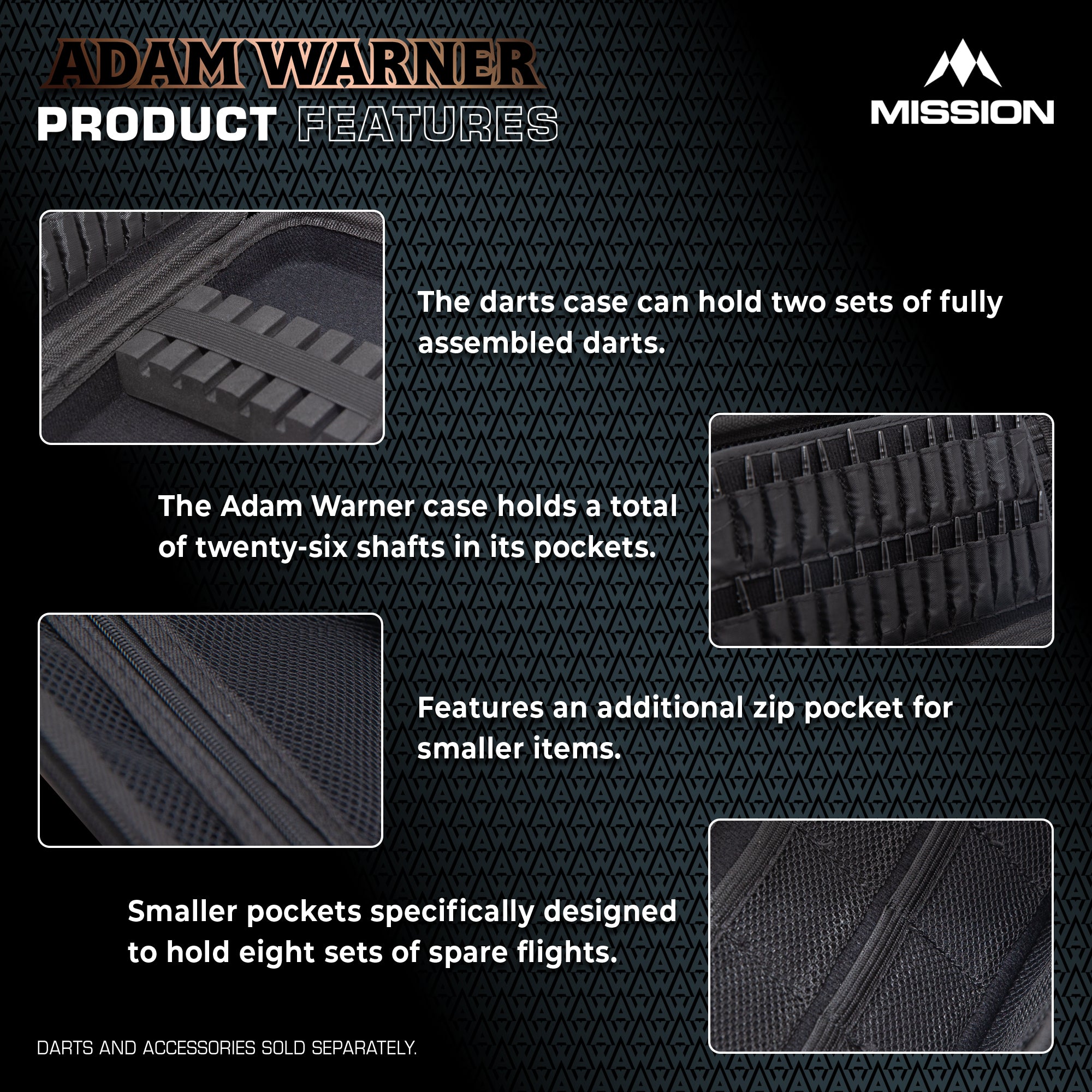 Mission Darts Players- EVA Dart Case - Adam Warner