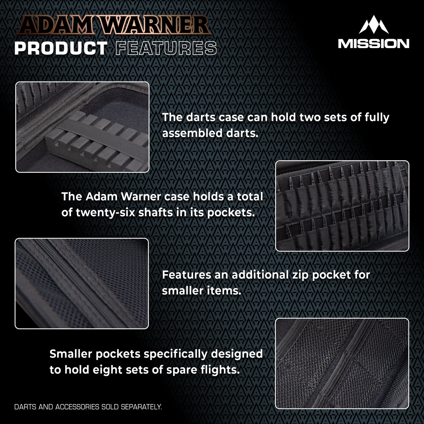 Mission Darts Players- EVA Dart Case - Adam Warner