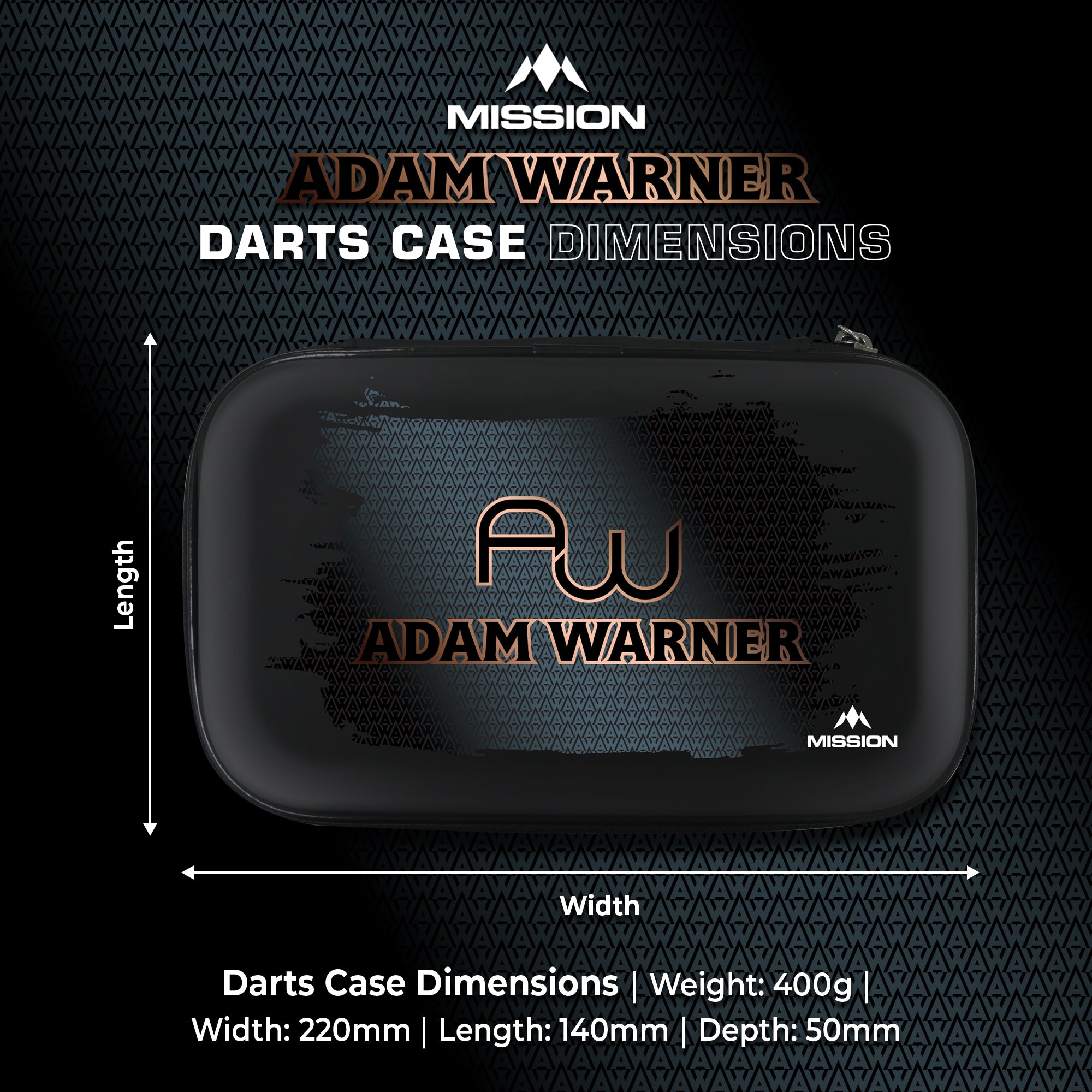 Mission Darts Players- EVA Dart Case - Adam Warner