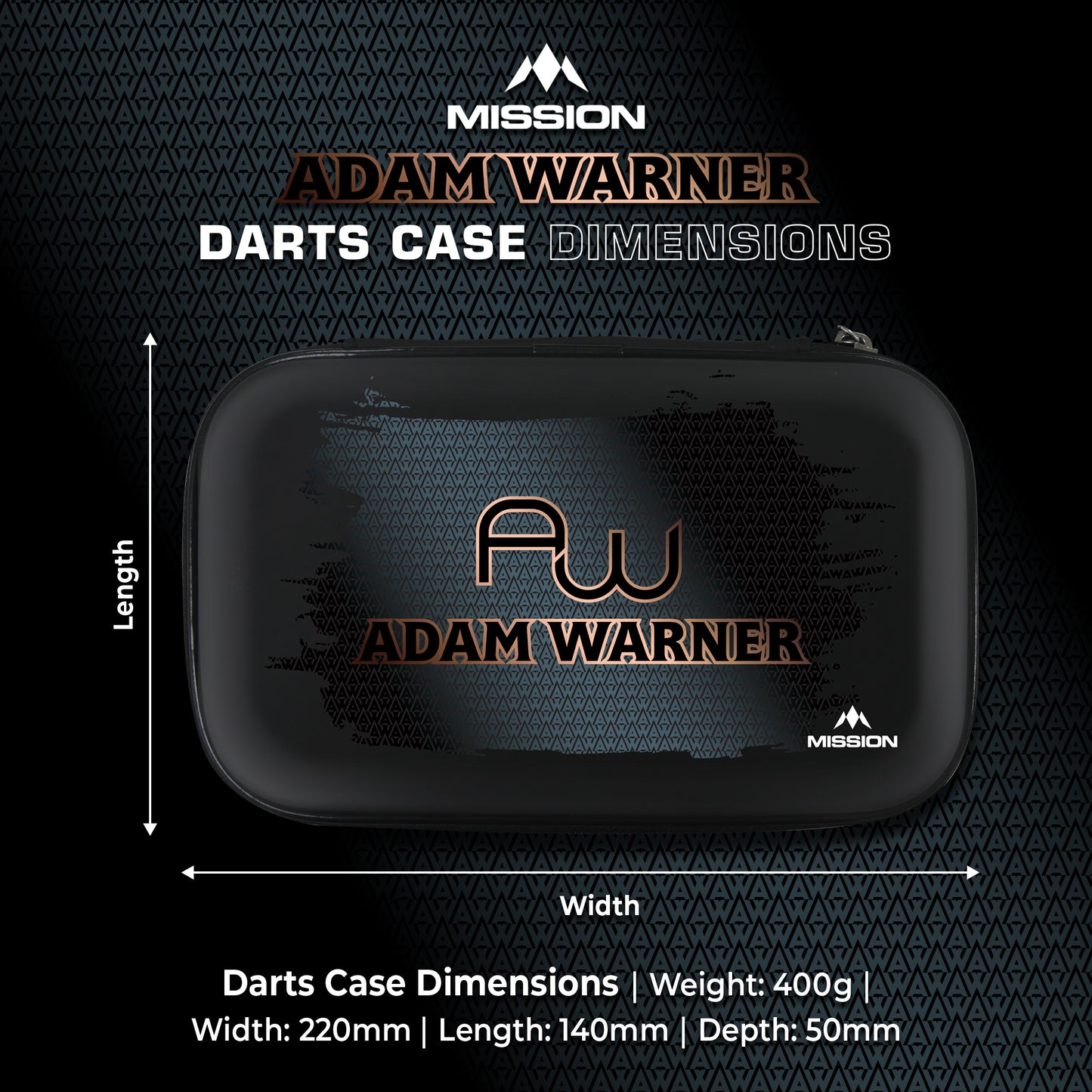 Mission Darts Players- EVA Dart Case - Adam Warner