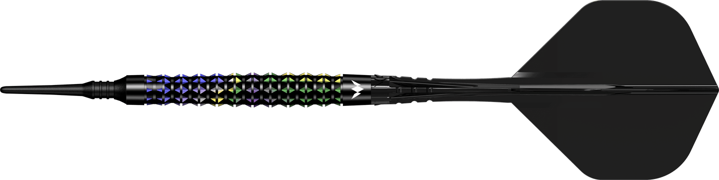 Mission Black Opal Darts - Soft Tip - 95% Tungsten - Black & Coral PVD 20g