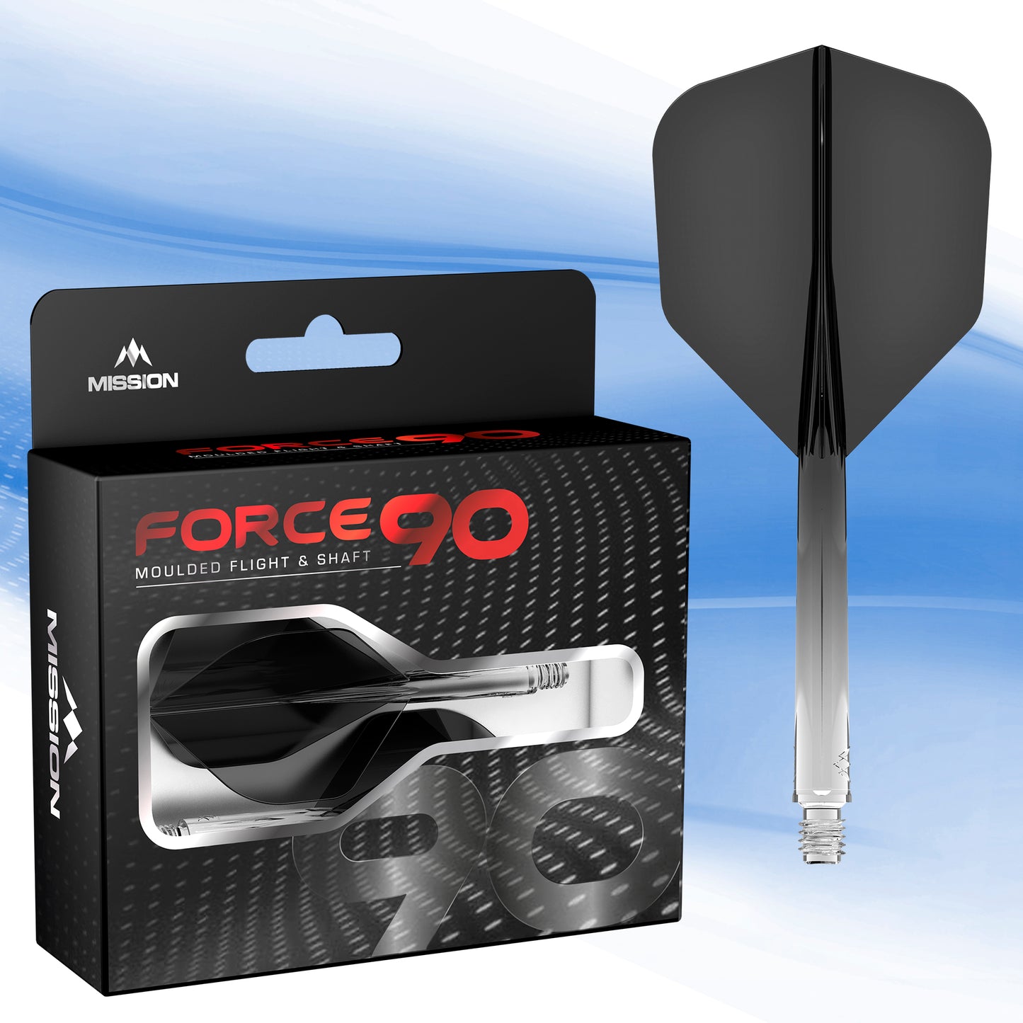 Mission Force 90 Gradient - Moulded Flight & Shaft System - Standard No6 - Black