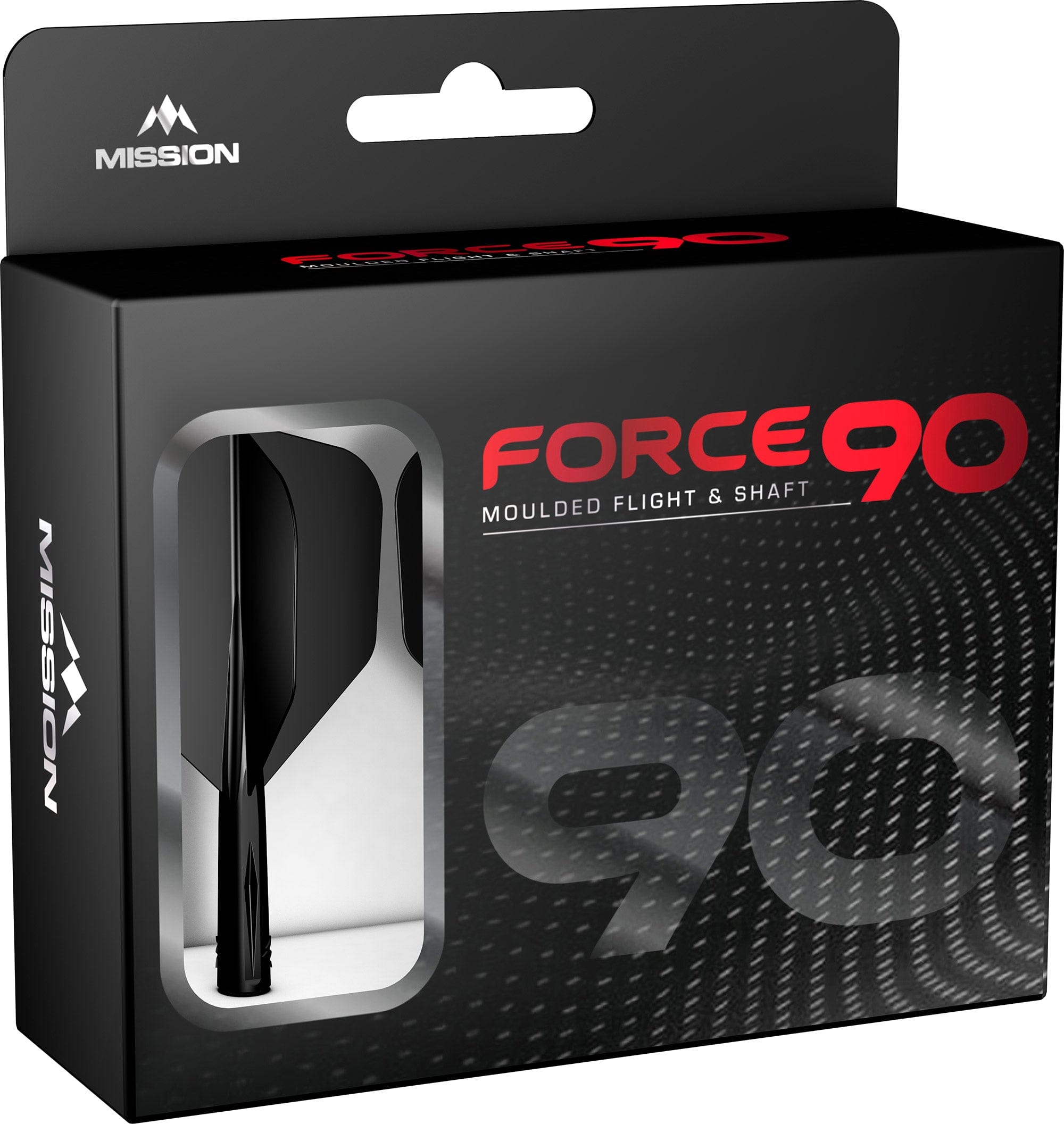 Mission Force 90 - New Moulded Flight & Shaft System - Black - Standard No6