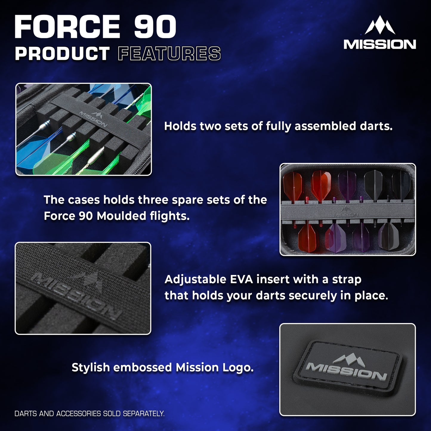 Mission Force 90 Dart Case - EVA Moulded Wallet - Large