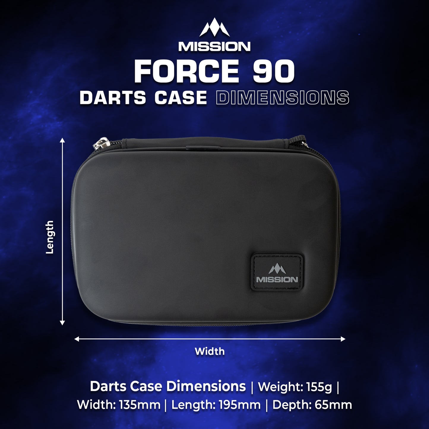 Mission Force 90 Dart Case - EVA Moulded Wallet - Large