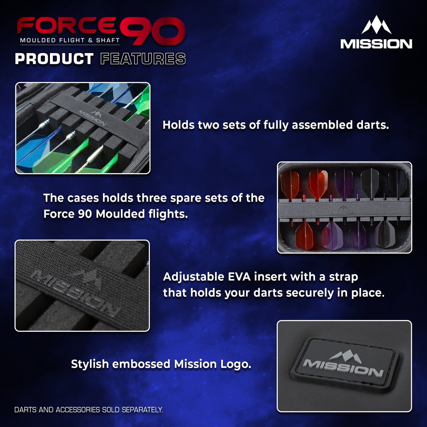 Force 90 Dart Case - EVA Moulded Wallet - Large