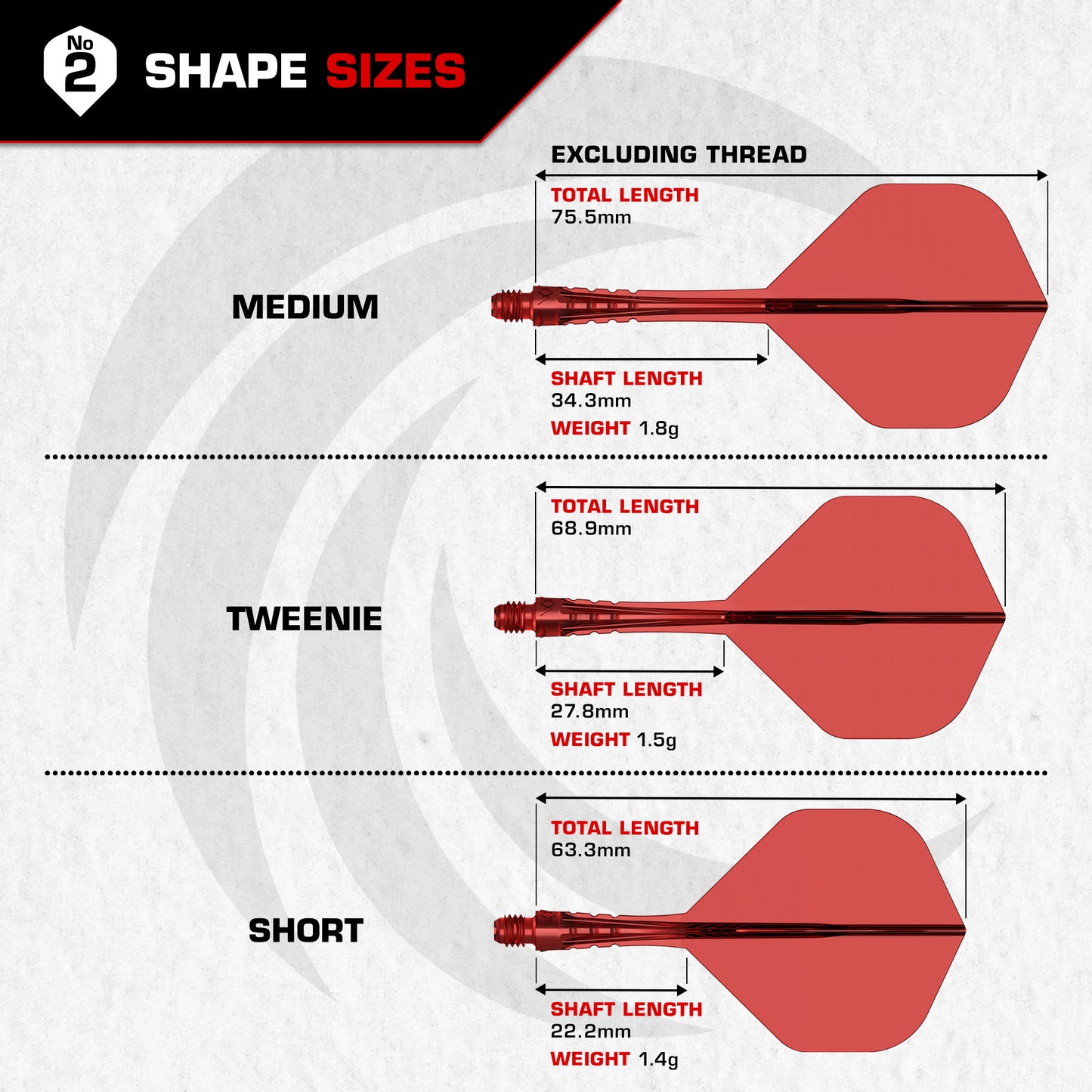 Force 90 Vortex - Moulded Flight & Shaft - Standard No2 - Solid White