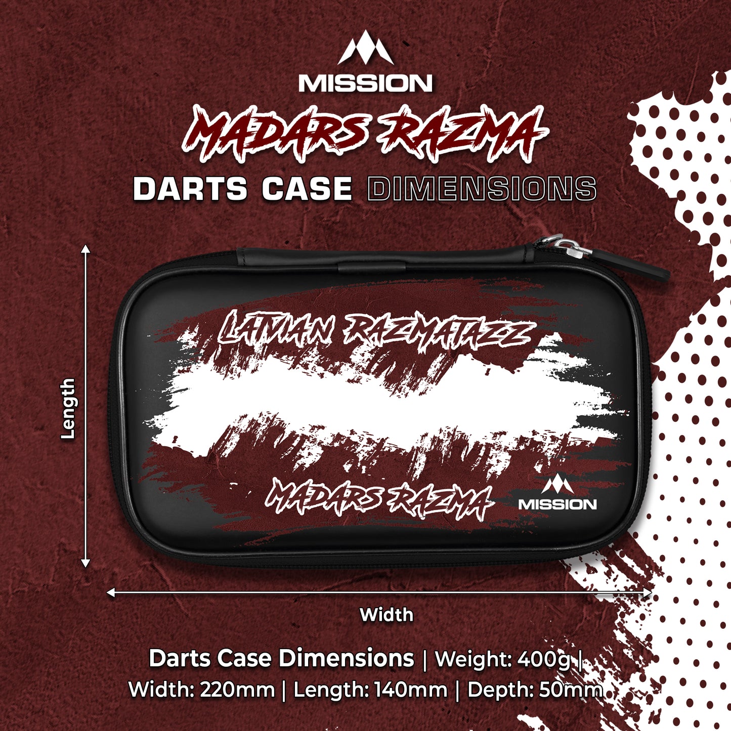 Mission Darts Players- EVA Dart Case - Madars Razma