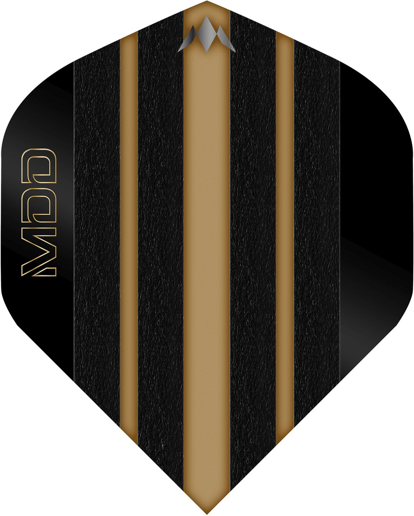 Mission Solo Dart Flights - 100 Micron - Standard No2 - Mike De Decker - Black & Gold