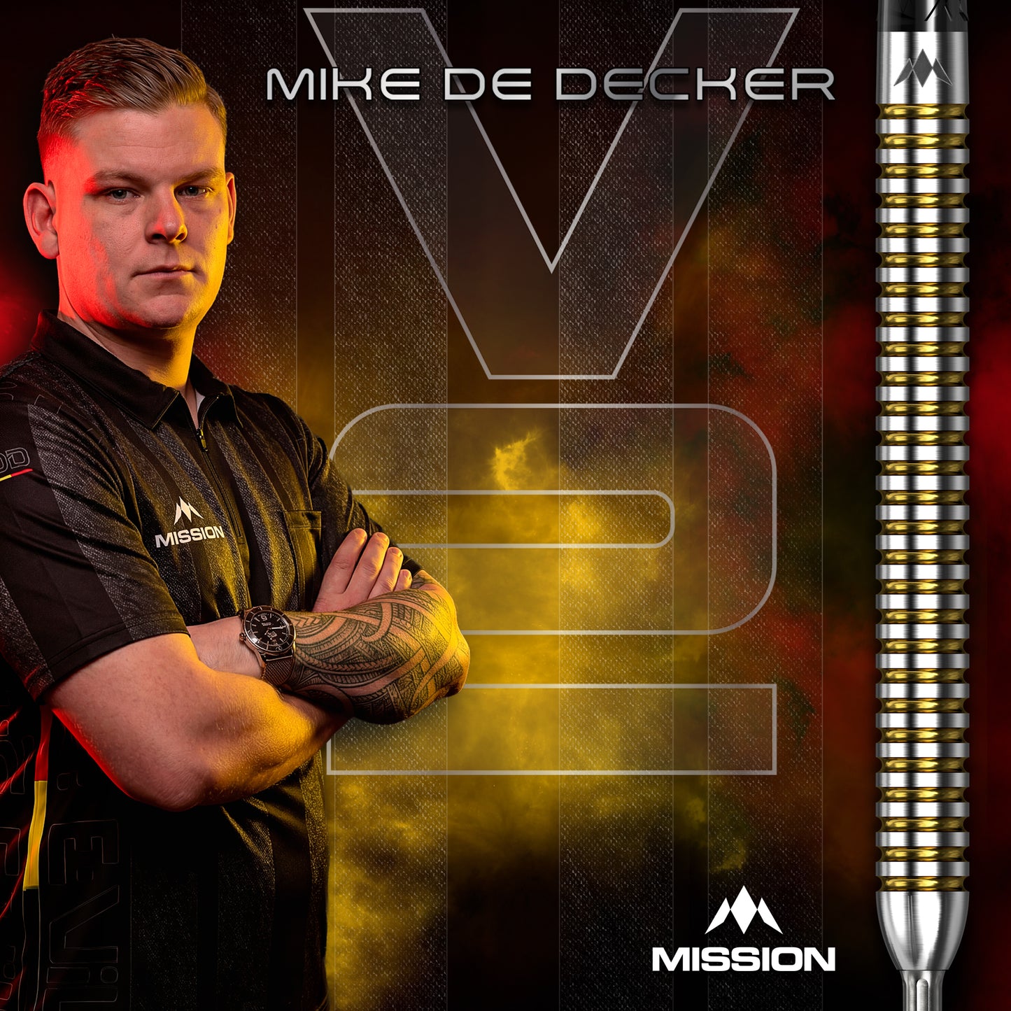 Mike De Decker R2.5 Darts - Steel Tip - 95% Tungsten - V2