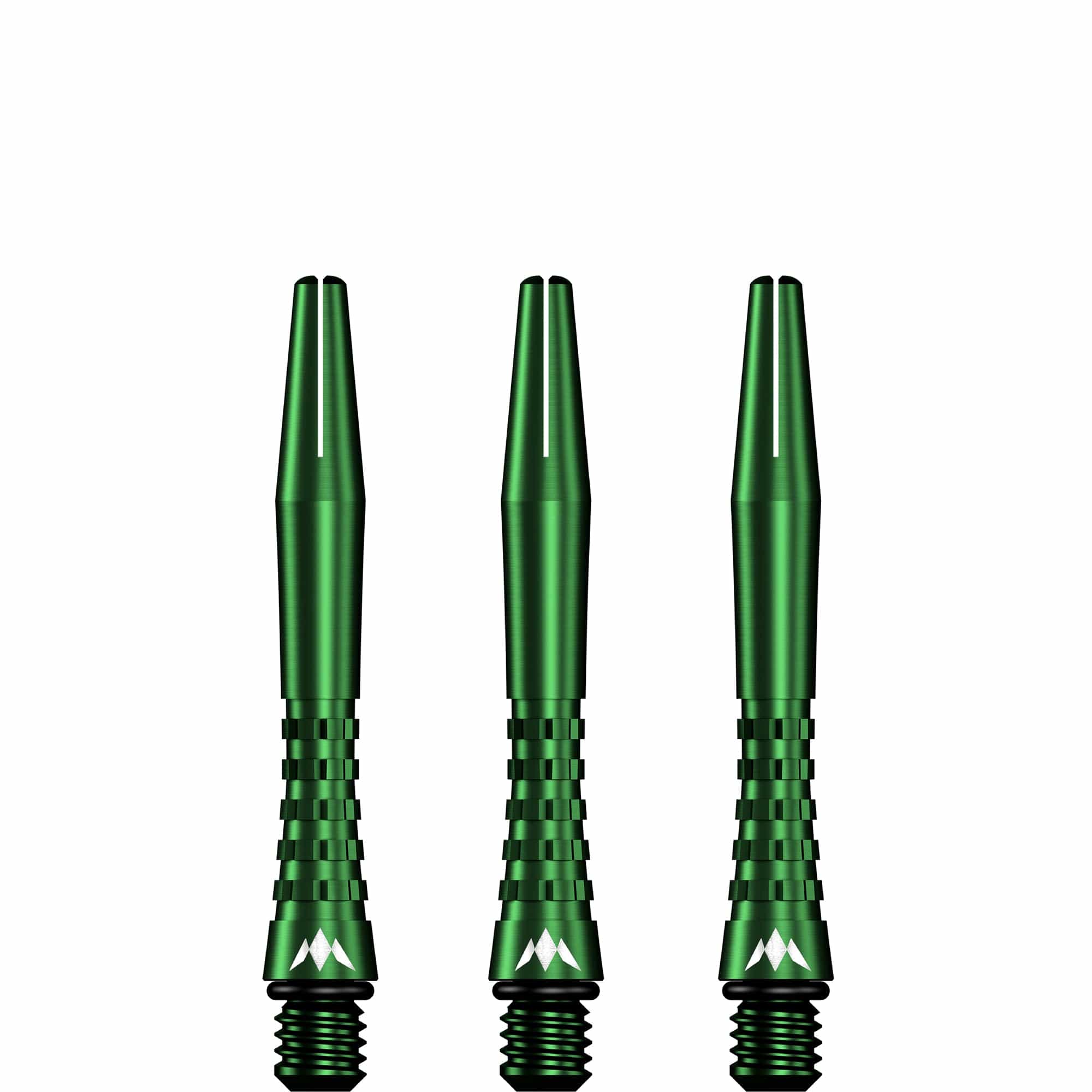 Mission Atom13 Aluminium Shafts - Anodised Metal Stems - Green