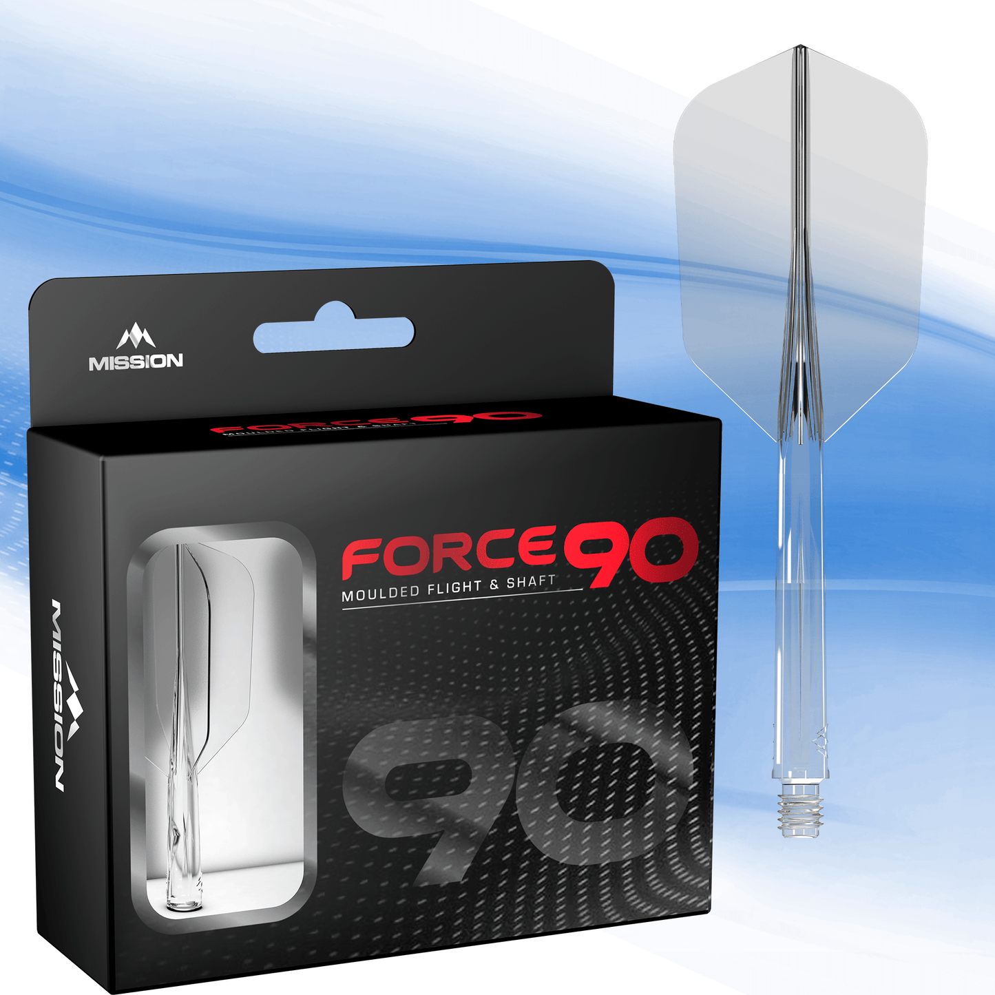 Mission Force 90 - New Moulded Flight & Shaft System - Clear - Slim