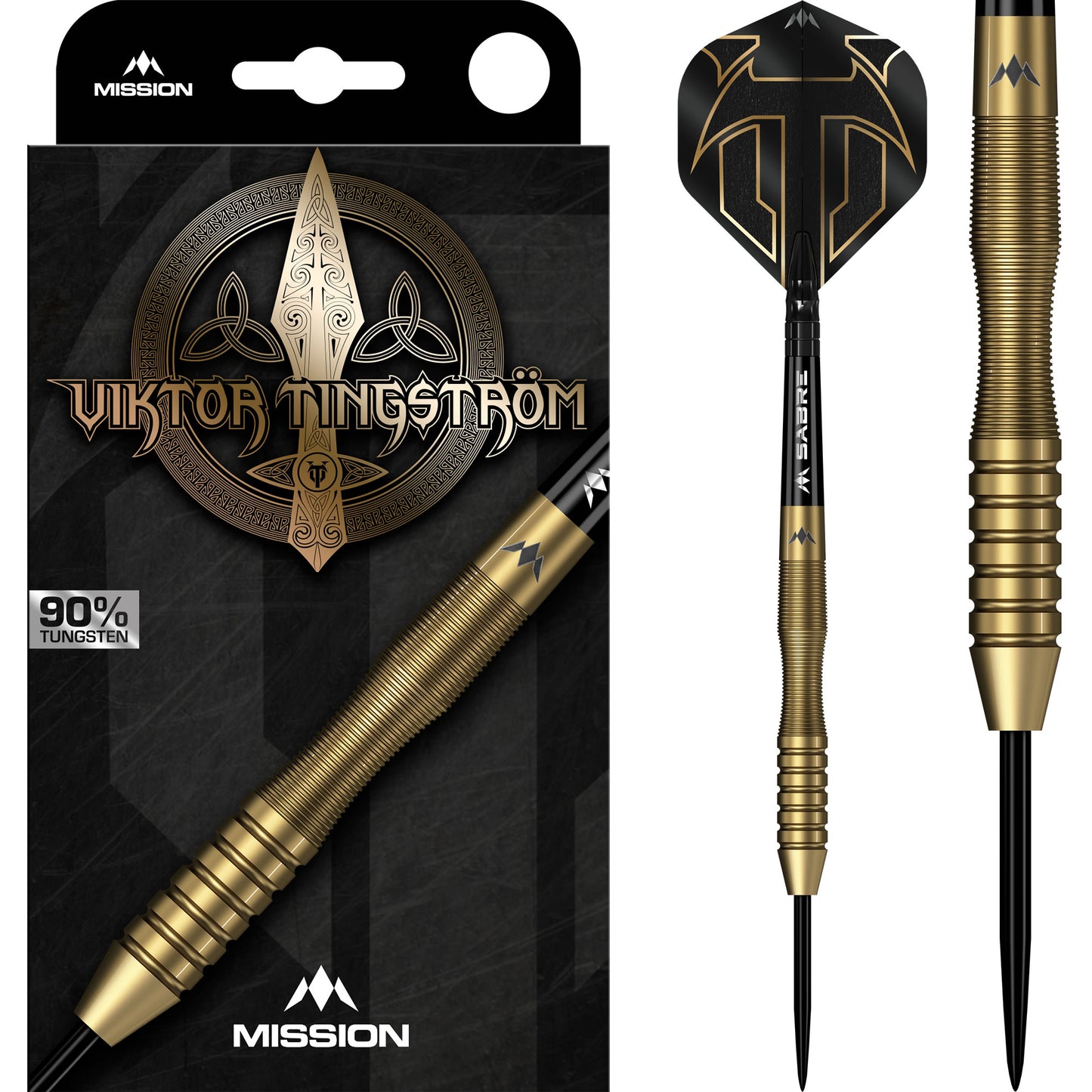 Viktor Tingstrom Darts - Steel Tip - 90% Tungsten - Gold