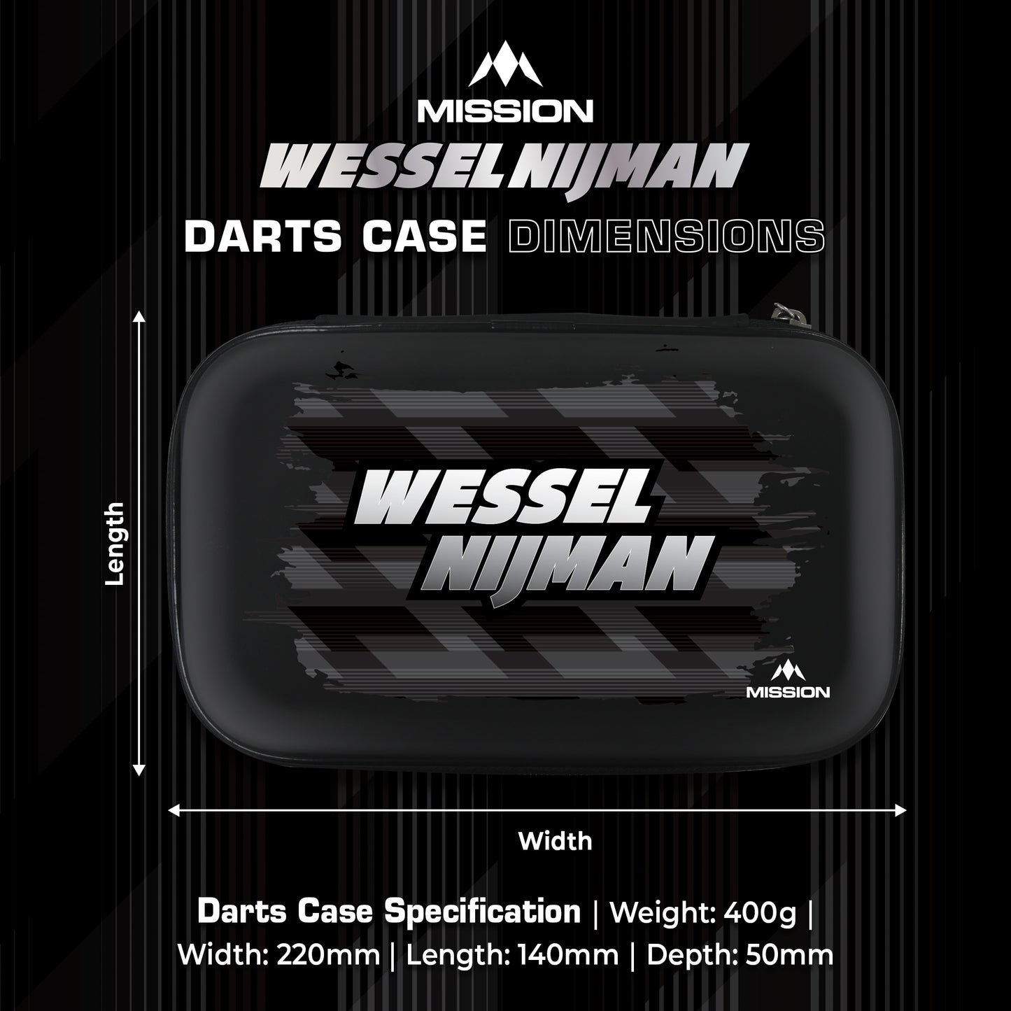 Mission Darts Players- EVA Dart Case - Wessel Nijman