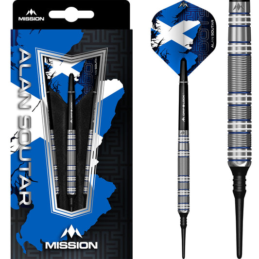 Mission Alan Soutar Darts - Soft Tip - Soots - Blue & White - 22g