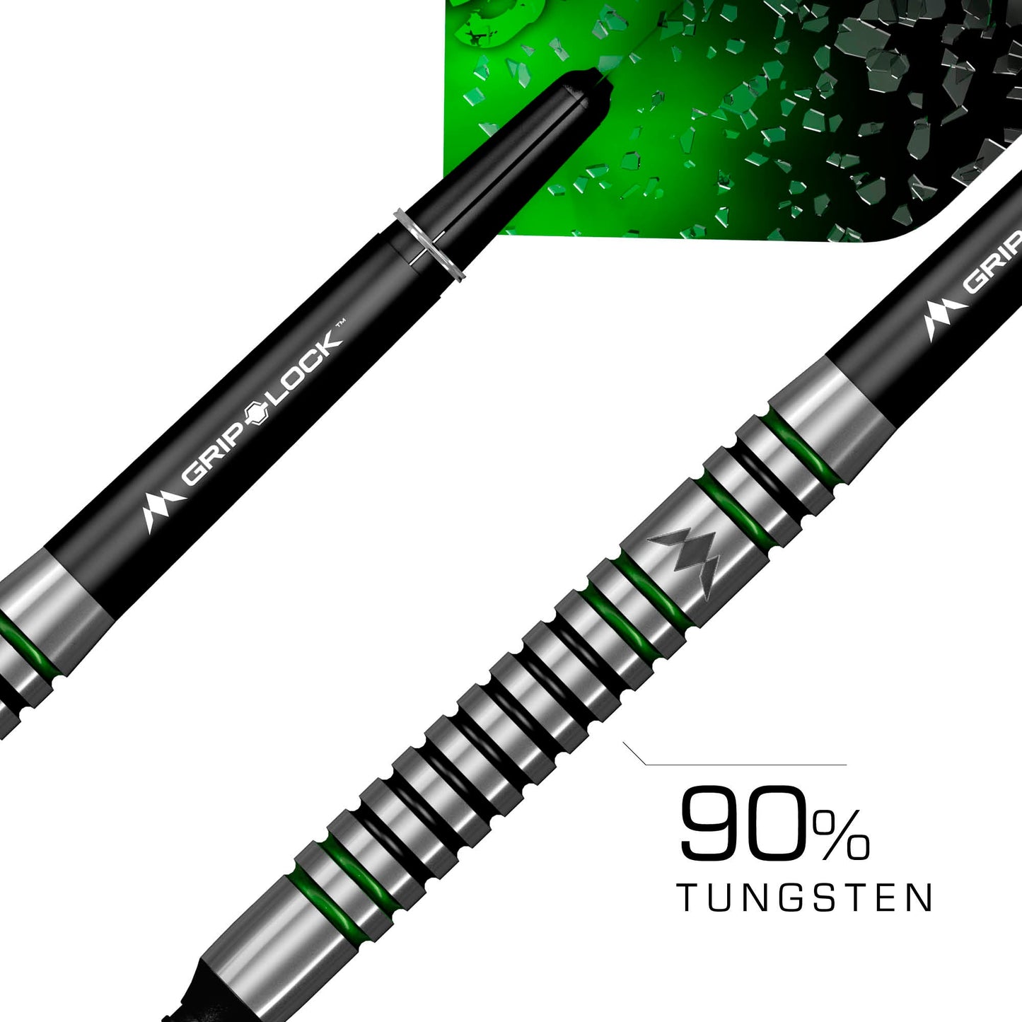 Mission Martin Lukeman Darts - Soft Tip - Black & Green - 20g