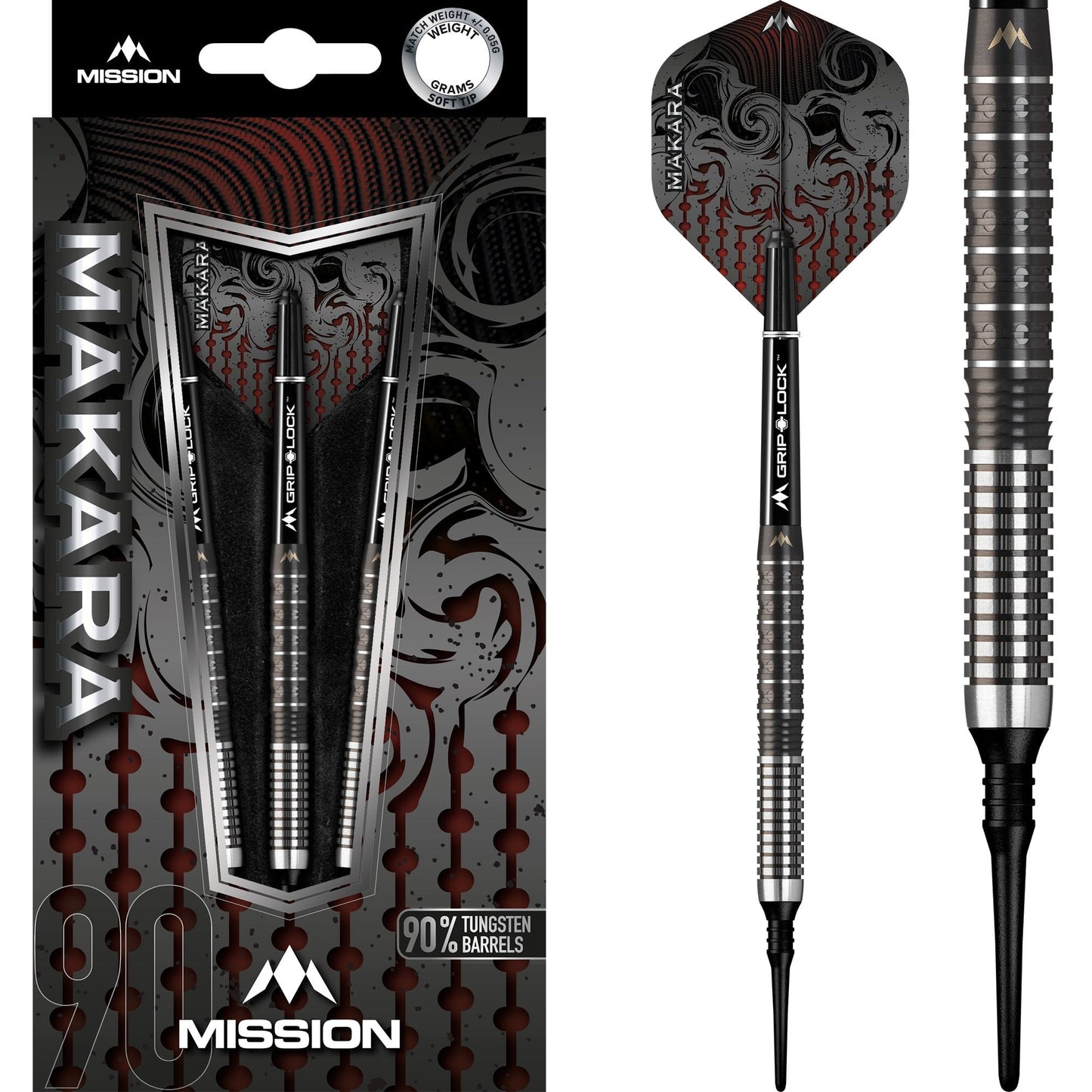 Mission Makara Darts - Soft Tip - M1 - Graphite PVD Black