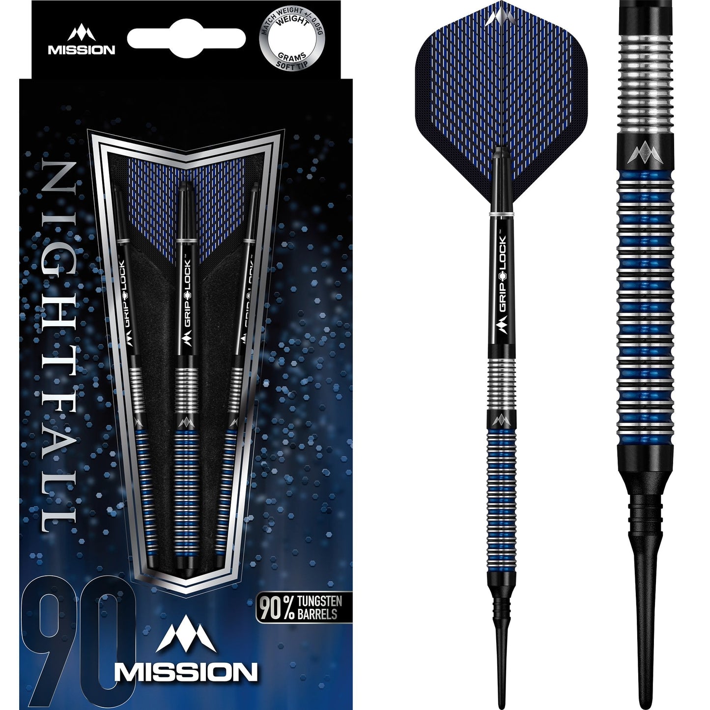 Mission Nightfall Darts - Soft Tip - M1 - Straight Ring