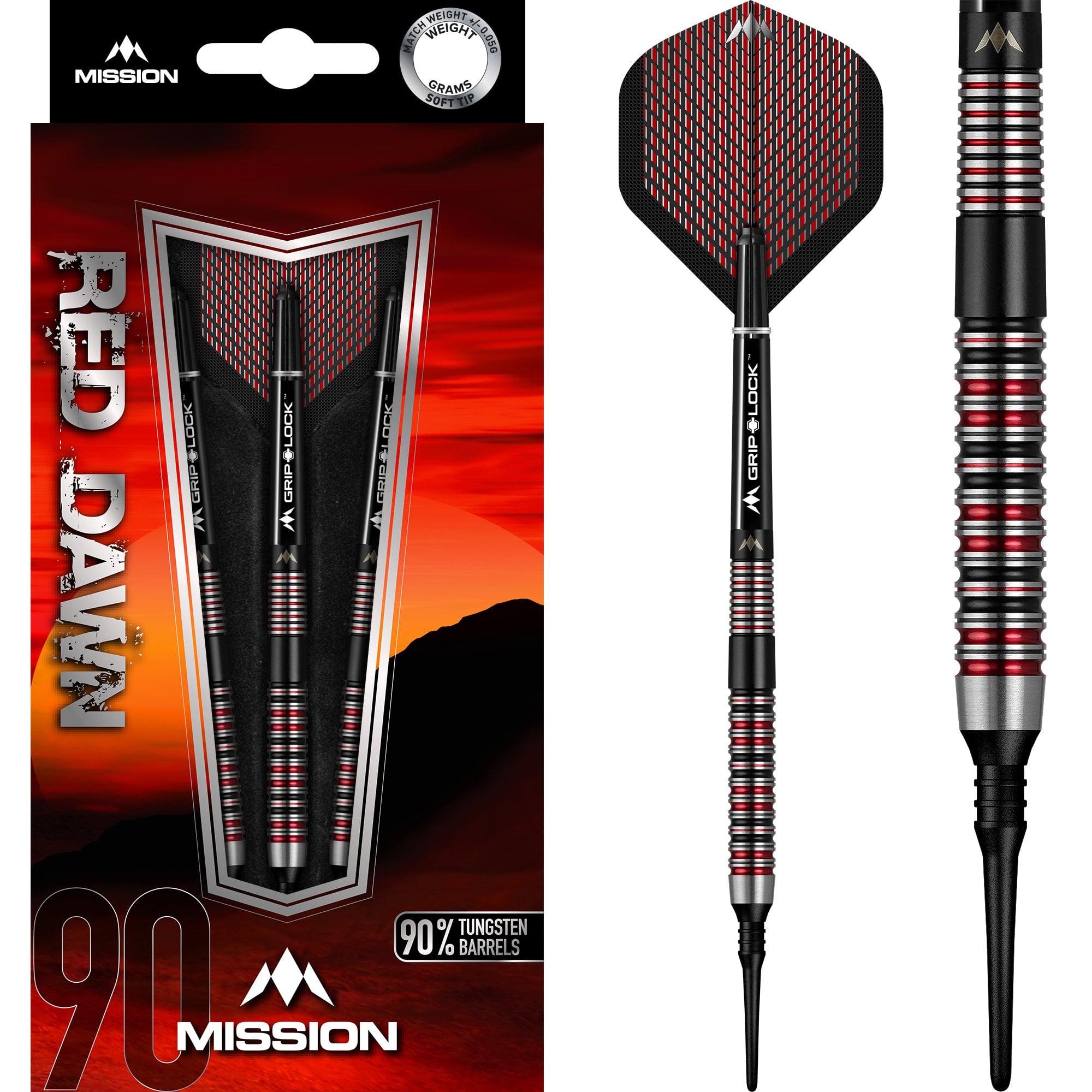 Mission Red Dawn Darts - Soft Tip - M1 - Straight Ring