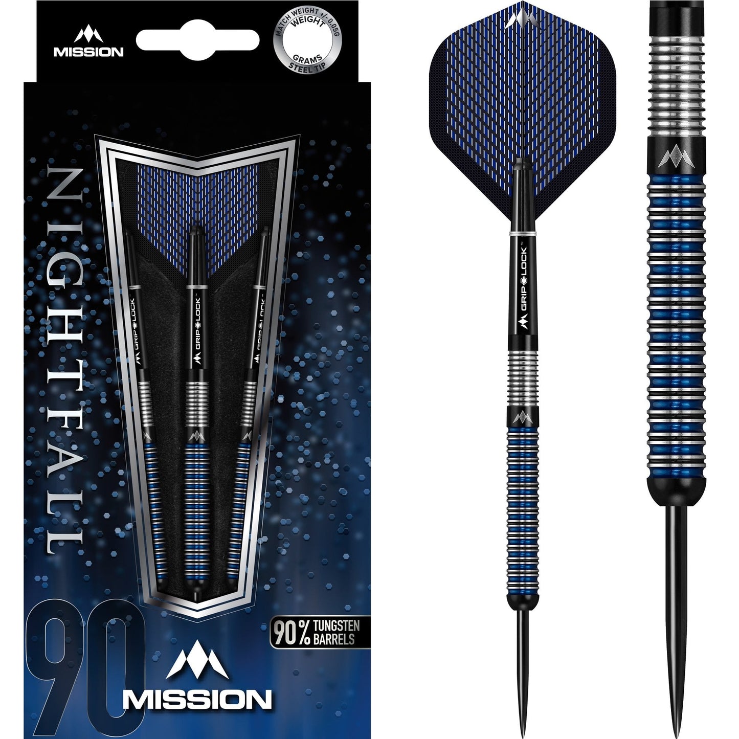 Mission Nightfall Darts - Steel Tip - M1 - Straight Ring