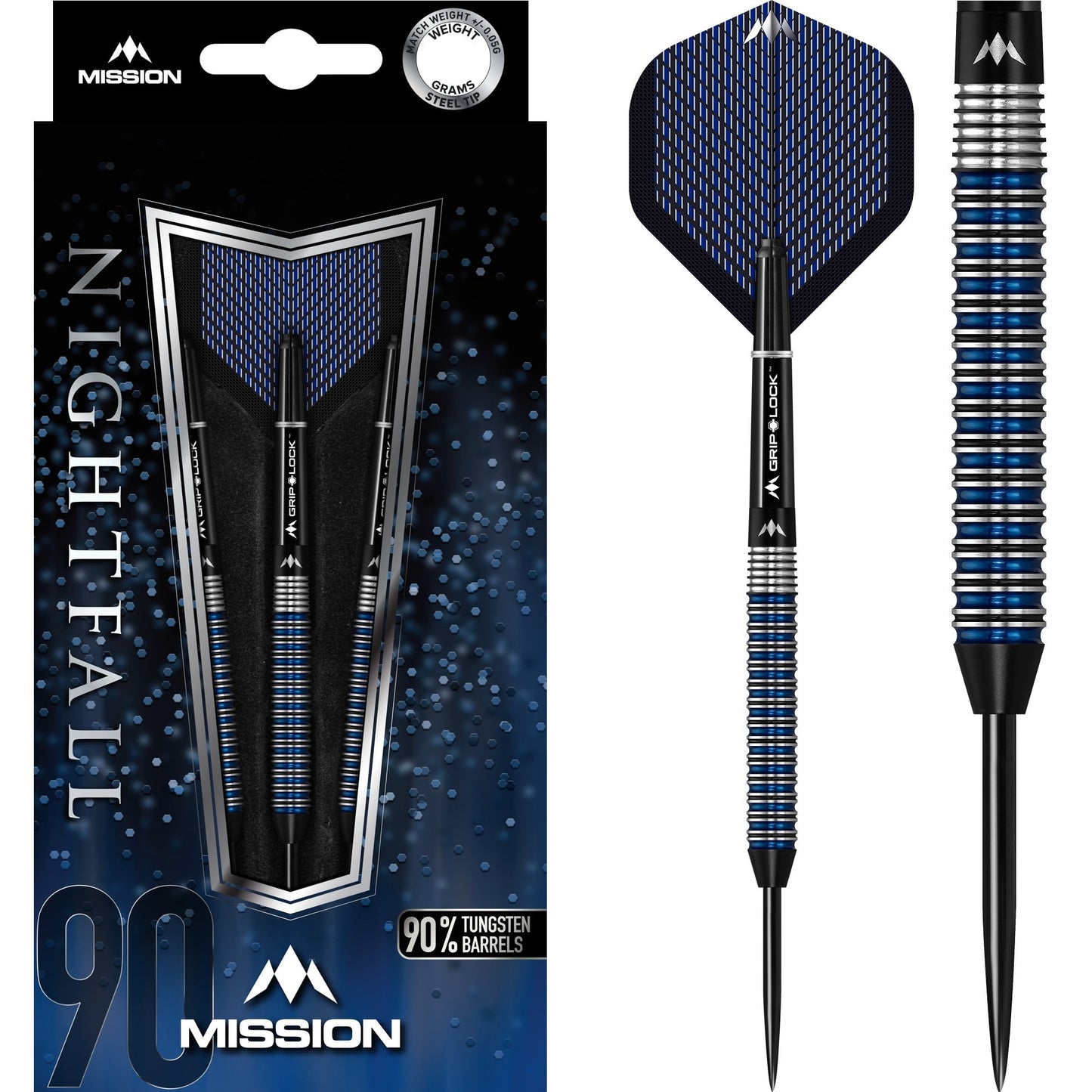 Mission Nightfall Darts - Steel Tip - M2 - Straight Ring