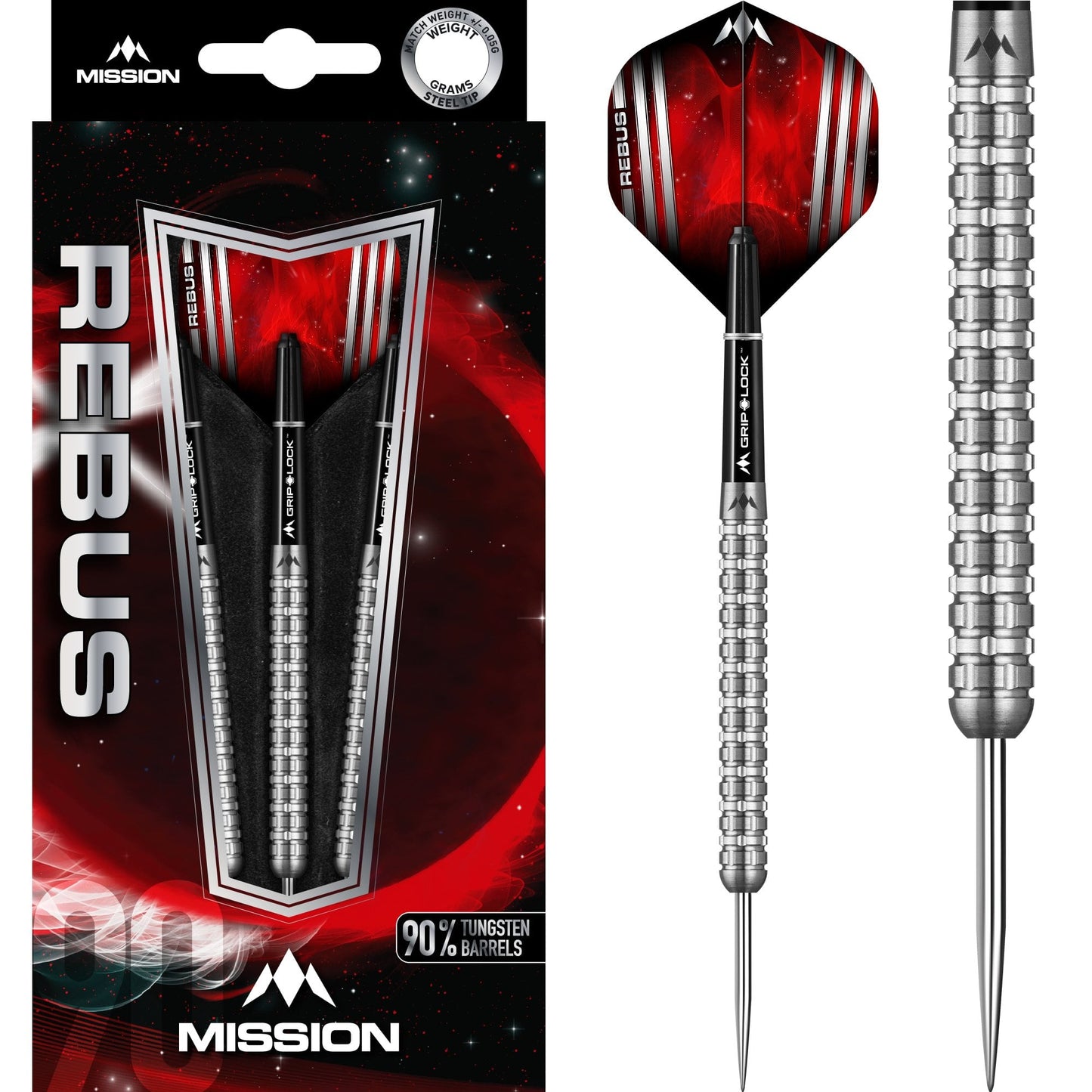 Mission Rebus Darts - Steel Tip - M3 - Linear Grip