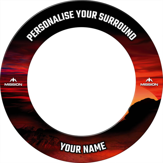 Mission Dartboard Surround - Heavy Duty - Design Collection - Red Dawn