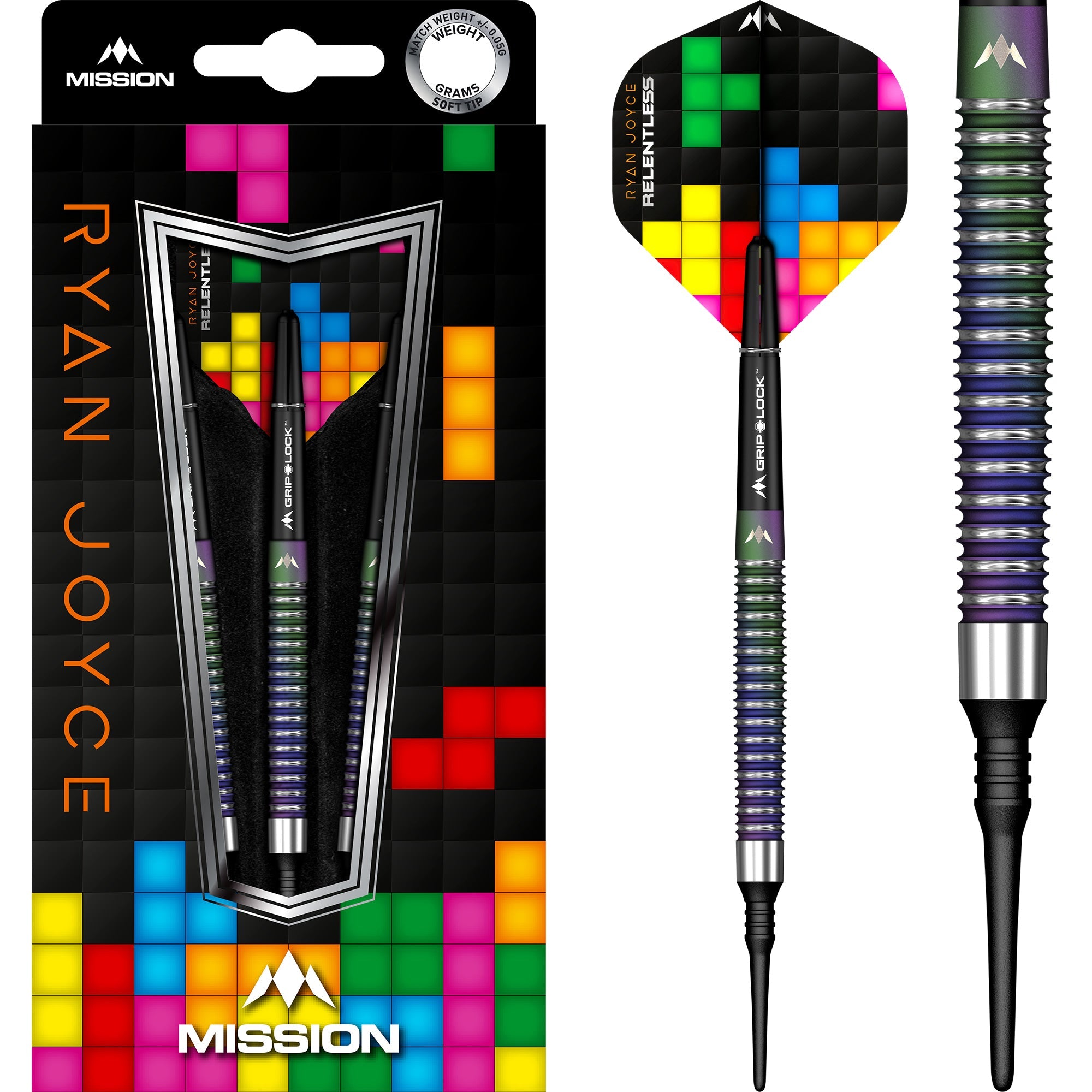 Mission Ryan Joyce Darts - Soft Tip - Relentless - PVD Coral