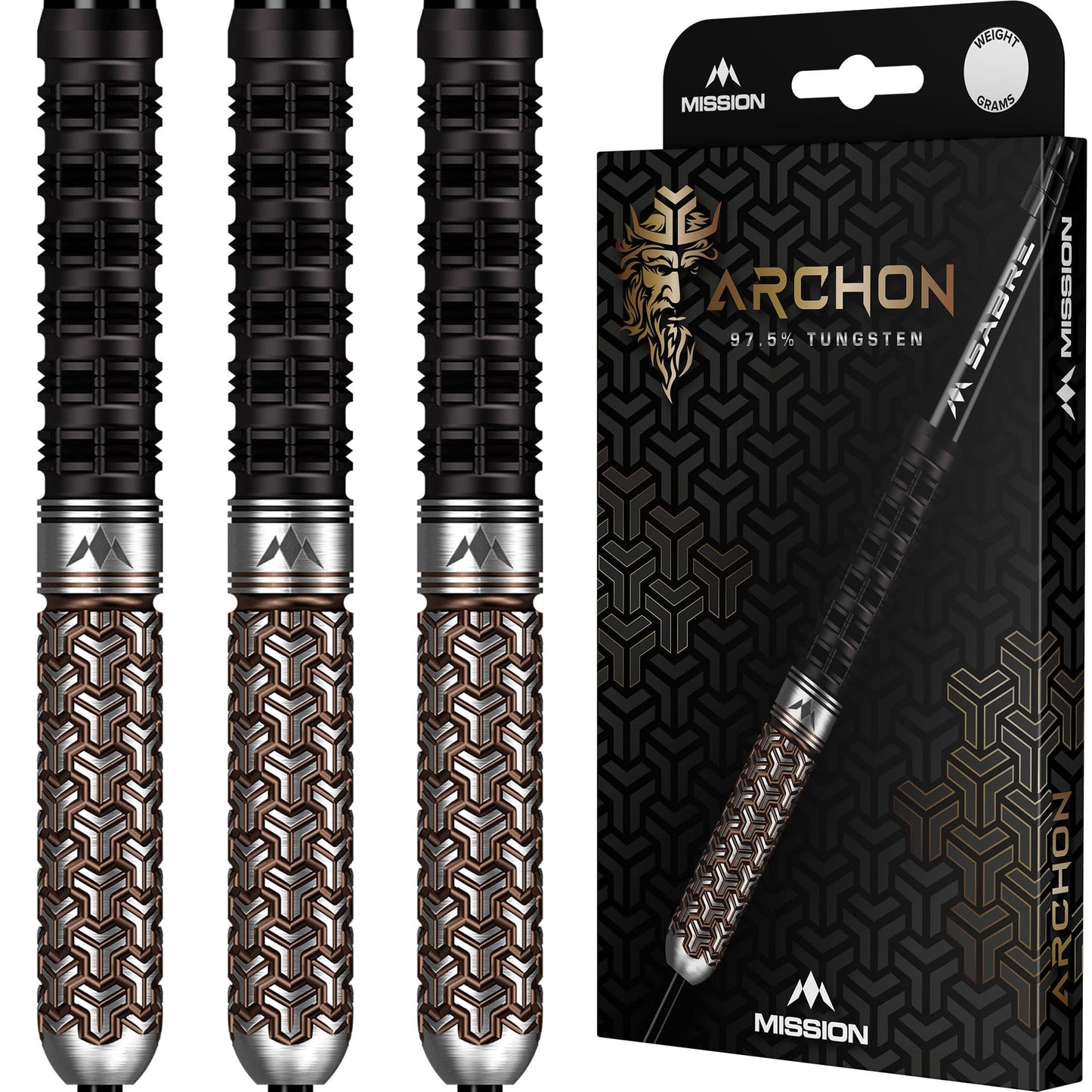 Mission Archon Darts - Steel Tip - 97.5% - Black & Bronze PVD