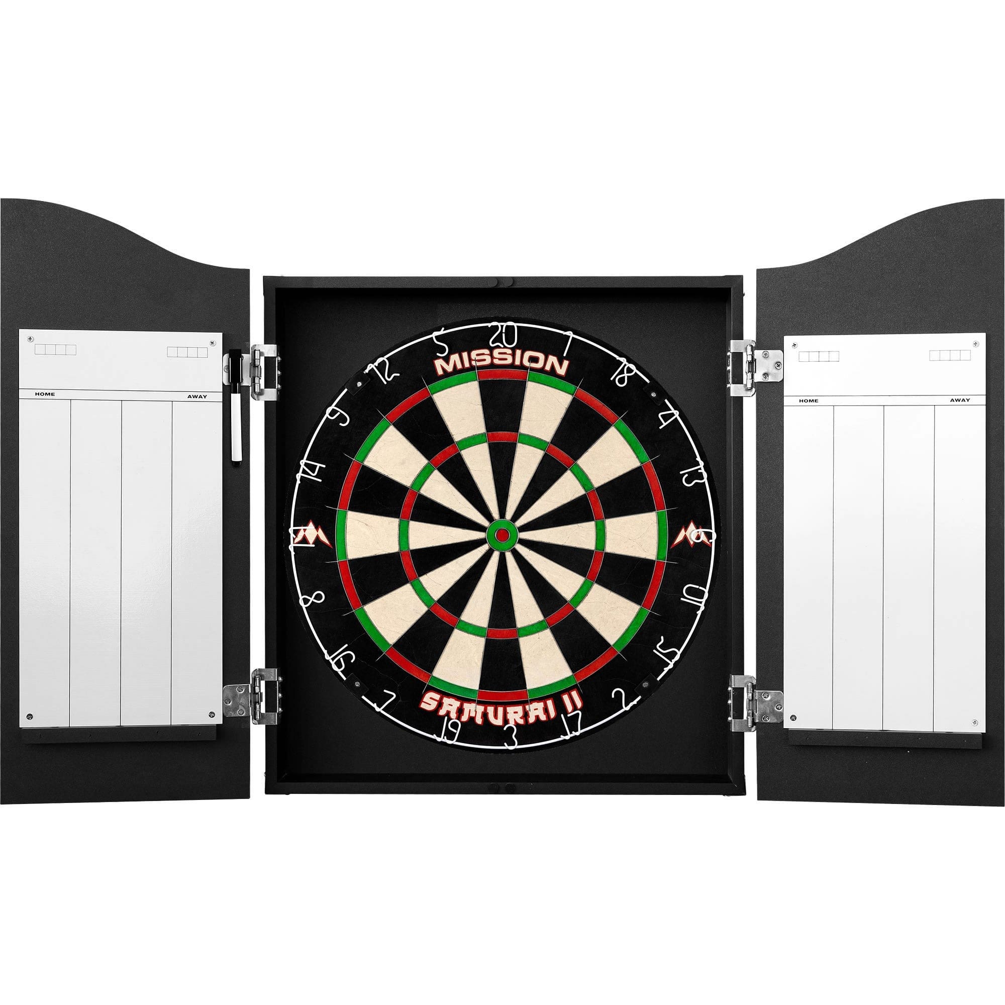 Mission Dartboard Cabinet - Deutschland Design - Black - Brush Stroke