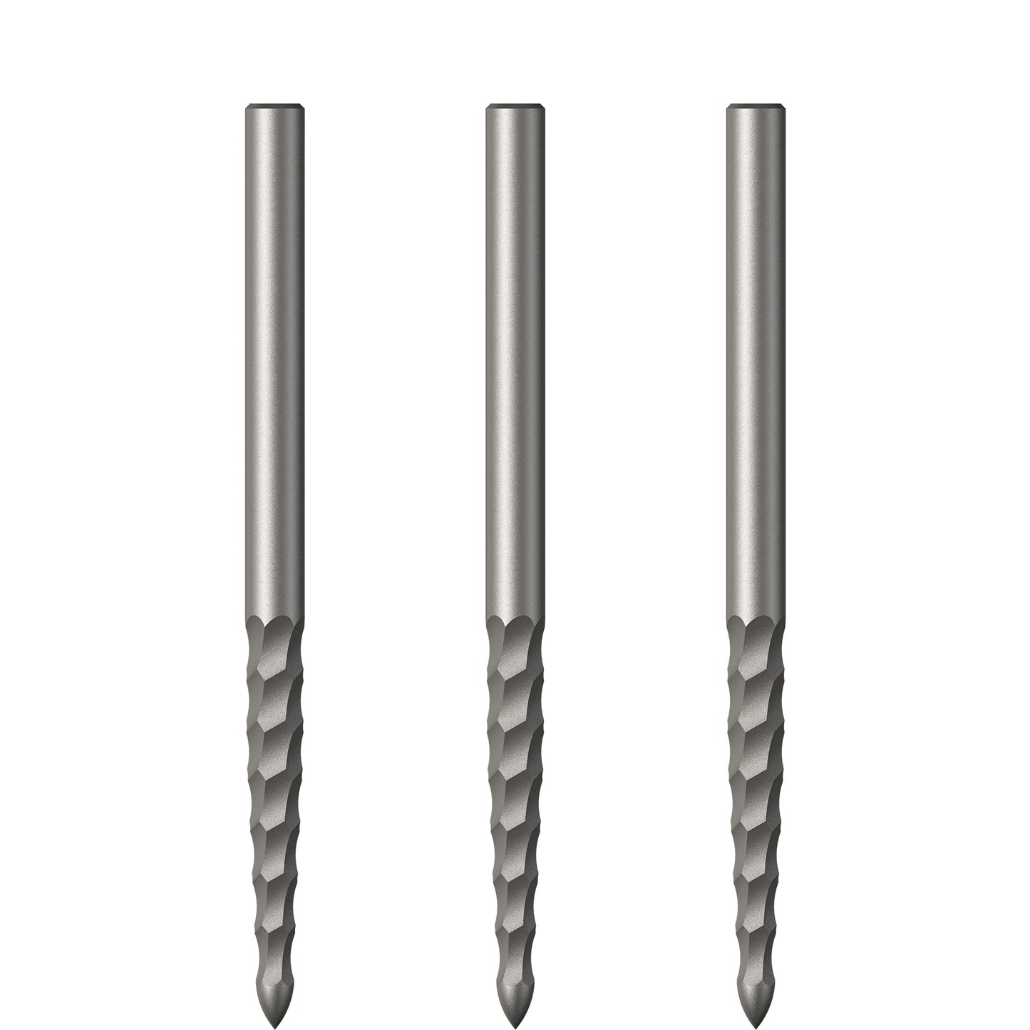 Mission Lunar FS Dart Points - Spare Points - Rough Cut - Silver