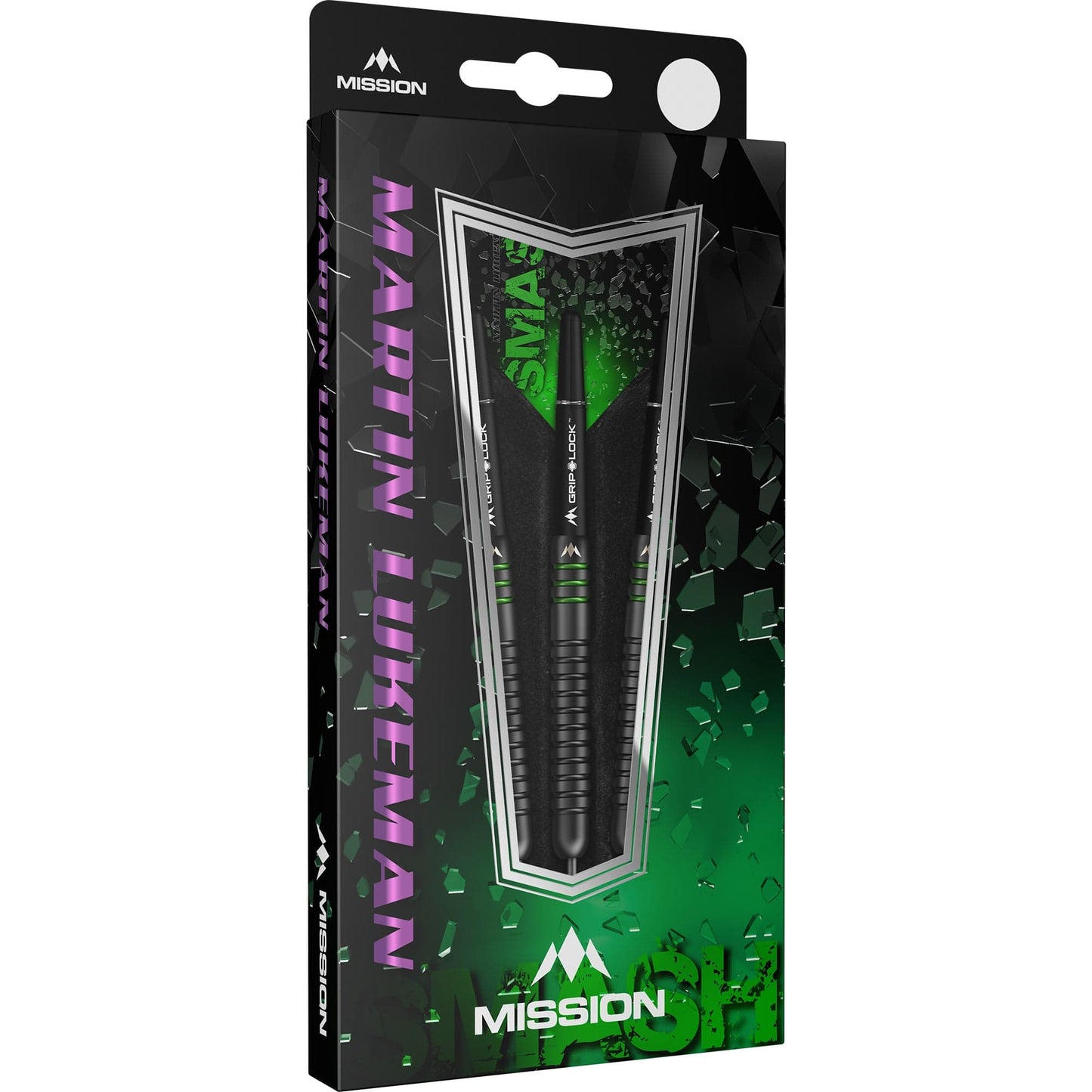 Mission Martin Lukeman Darts - Steel Tip - 90% - Smash - Black Titanium 25g