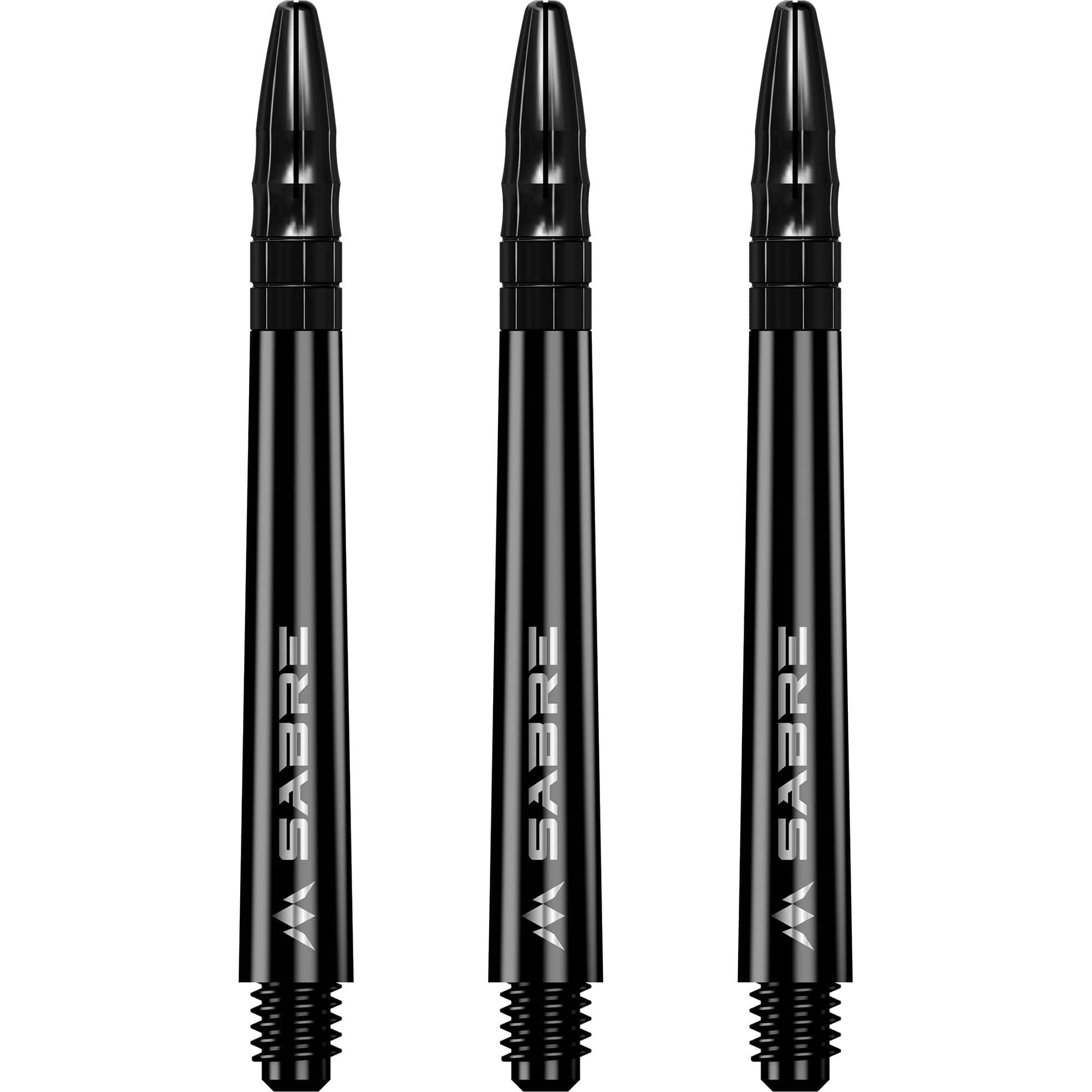 Mission Sabre Shafts - Polycarbonate Dart Stems - Black - Black Top Medium