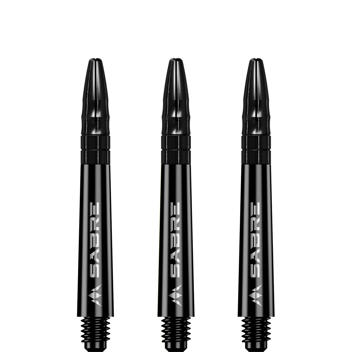 Mission Sabre Shafts - Polycarbonate Dart Stems - Black - Black Top Tweenie