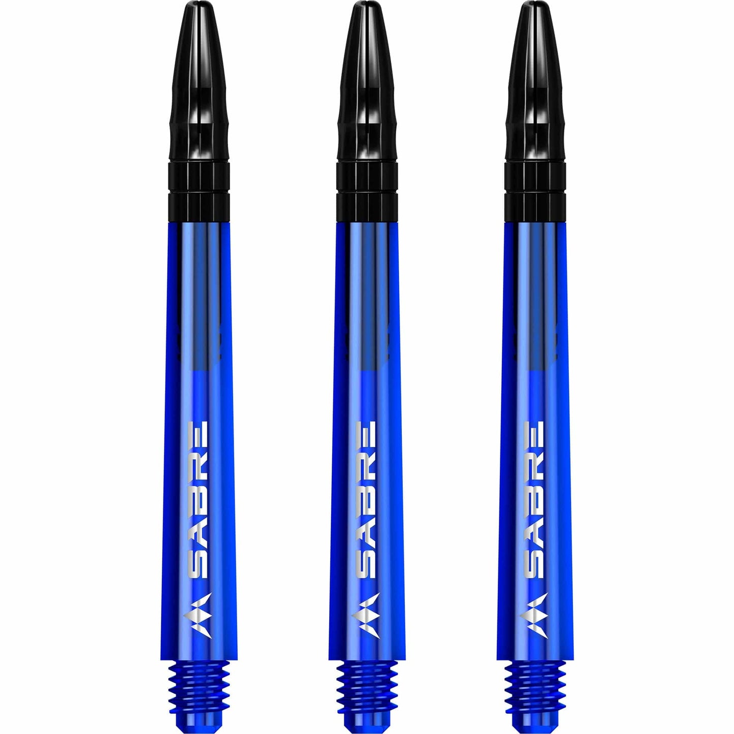 Mission Sabre Shafts - Polycarbonate Dart Stems - Blue - Black Top Medium