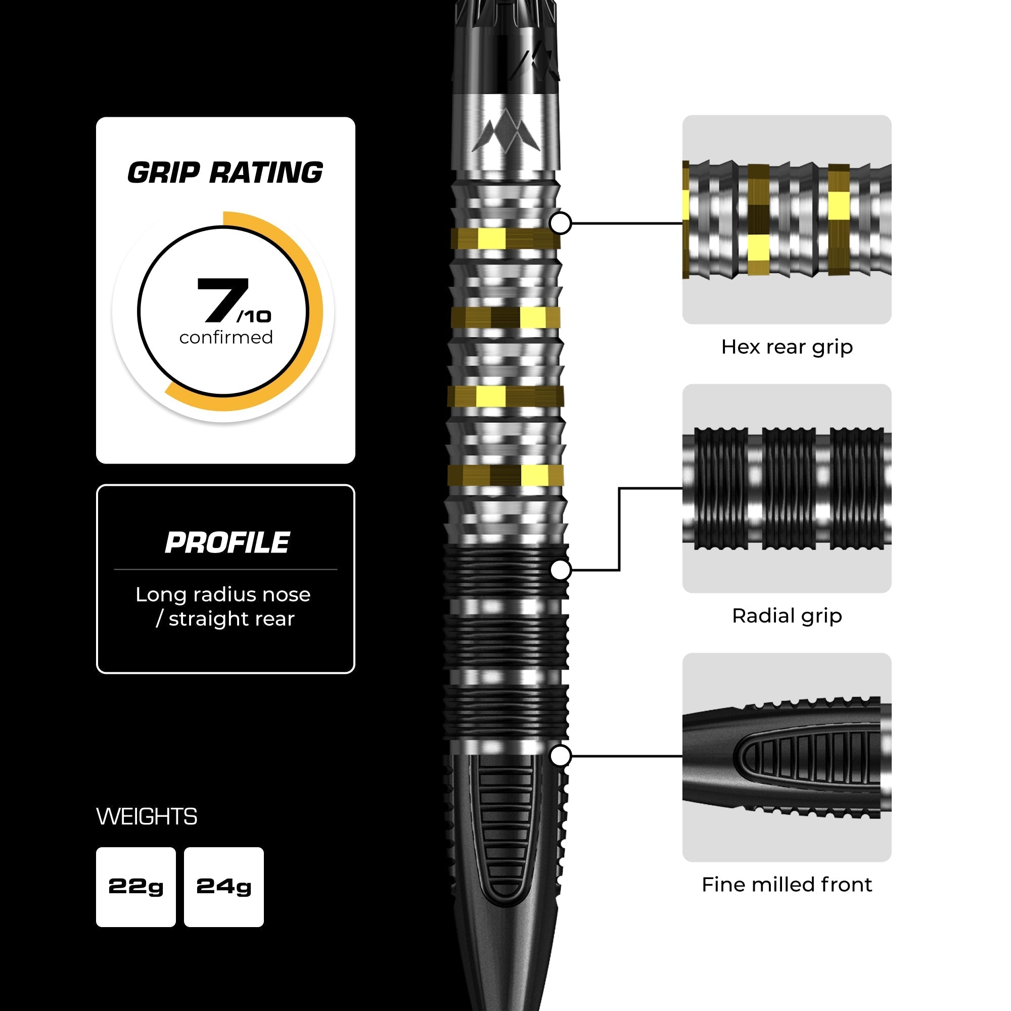 Astro R2.5 Darts - Steel Tip - 95% Tungsten