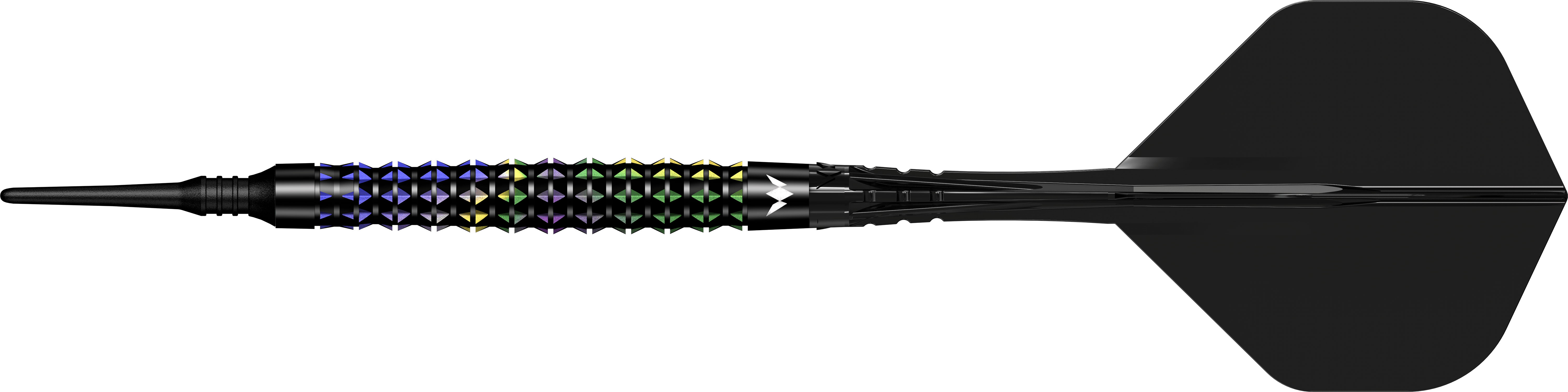 Mission Black Opal Darts - Soft Tip - 95% Tungsten - Black & Coral PVD 20g
