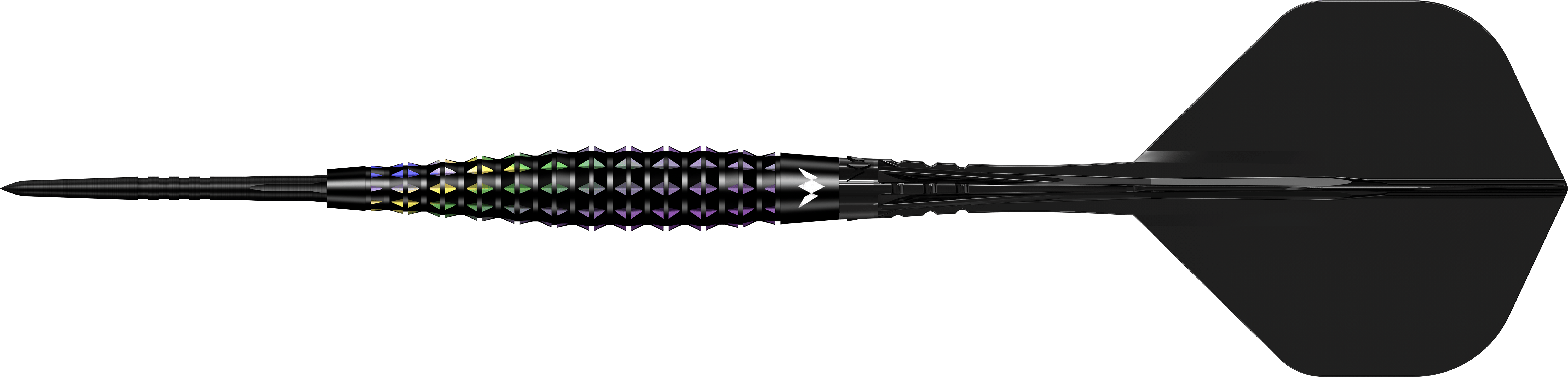 Mission Black Opal Darts - Steel Tip - 95% Tungsten - Black & Coral PVD