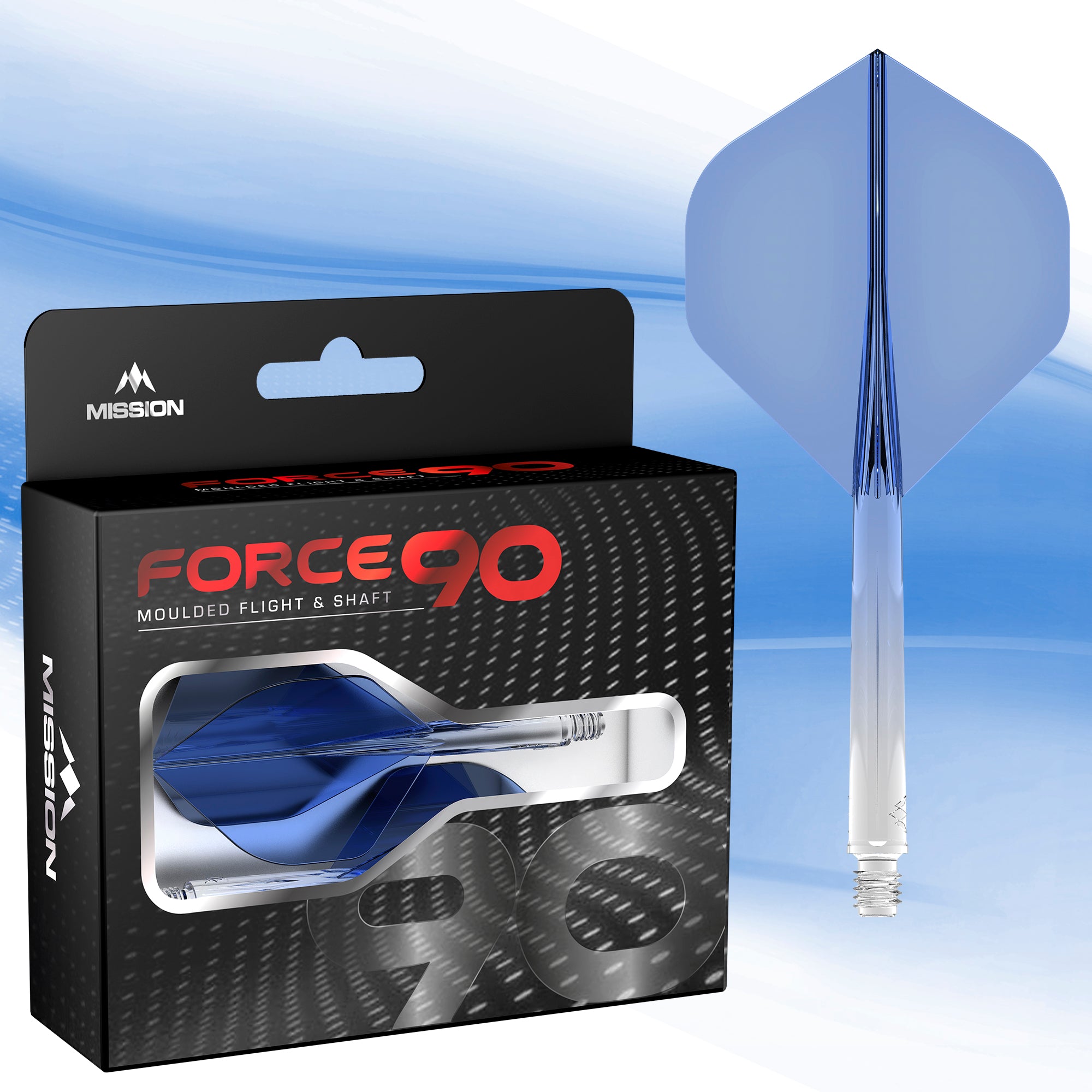 Mission Force 90 Gradient - Moulded Flight & Shaft System - Standard No2 - Blue