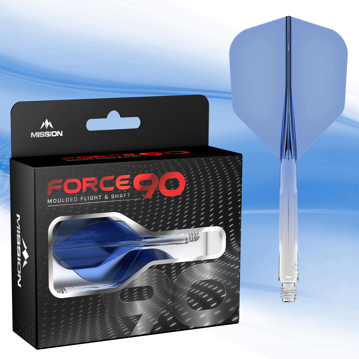 Force 90 Gradient - Moulded Flight & Shaft System - Standard No6 - Blue