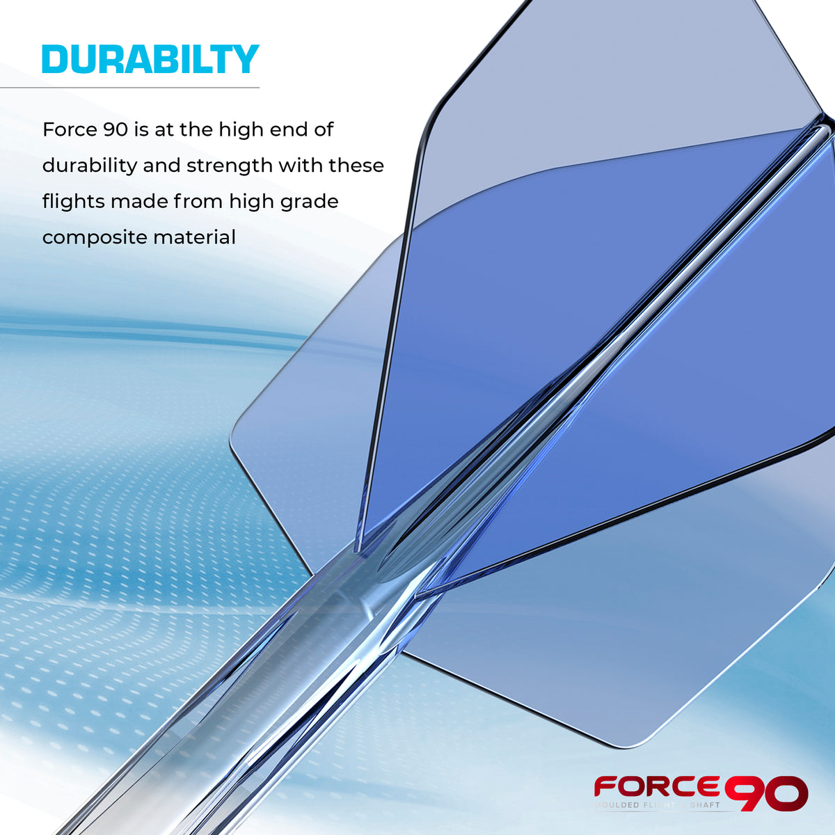 Force 90 Gradient - Moulded Flight & Shaft System - Standard No6 - Blue
