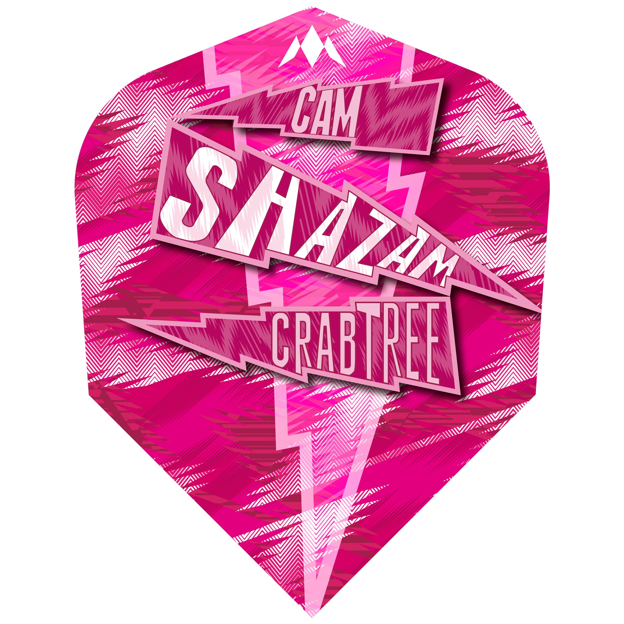 Solo Dart Flights - 100 Micron - Standard No6 - Cam Crabtree - Pink