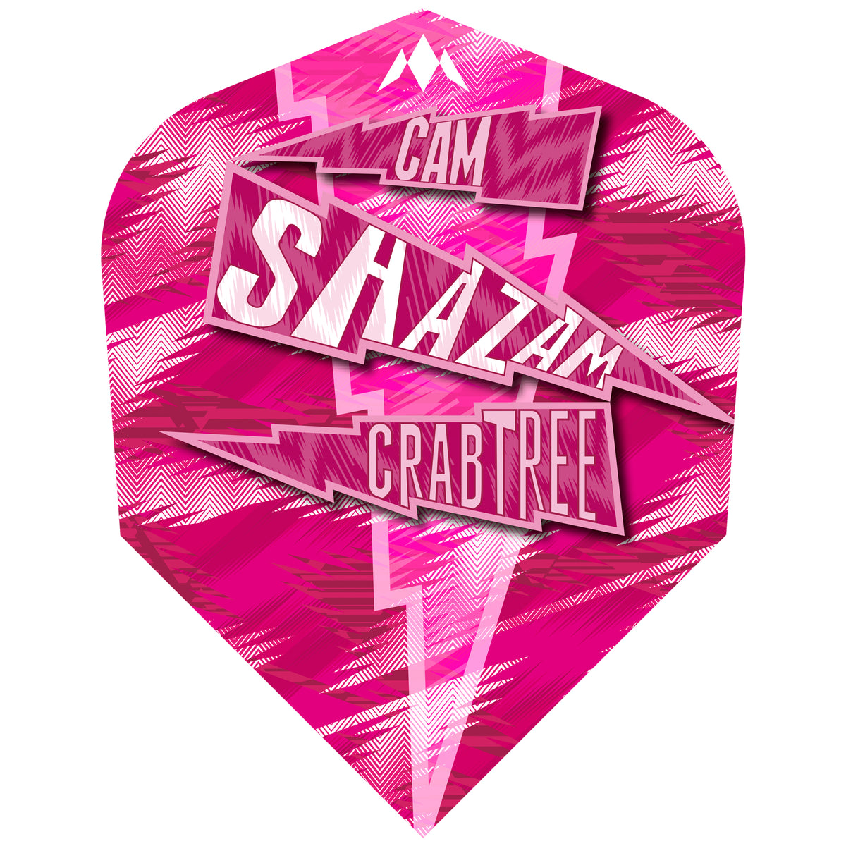 Solo Dart Flights - 100 Micron - Standard No6 - Cam Crabtree - Pink