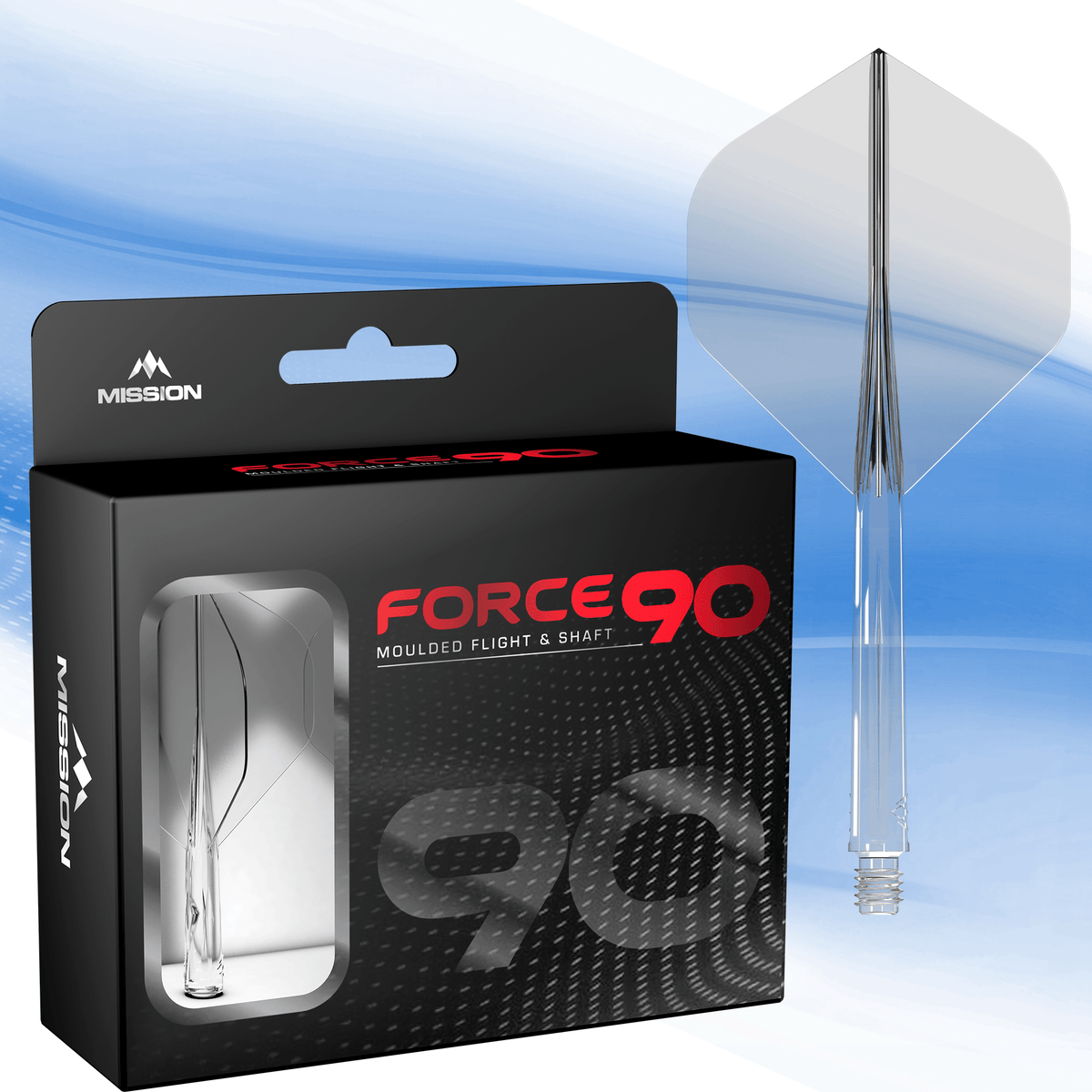 Mission Force 90 - New Moulded Flight & Shaft System - Clear - Standard No2
