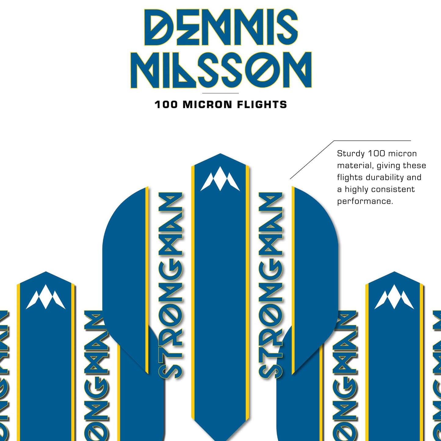 Mission Solo Dart Flights - 100 Micron - Std - No2 - Dennis Nilsson
