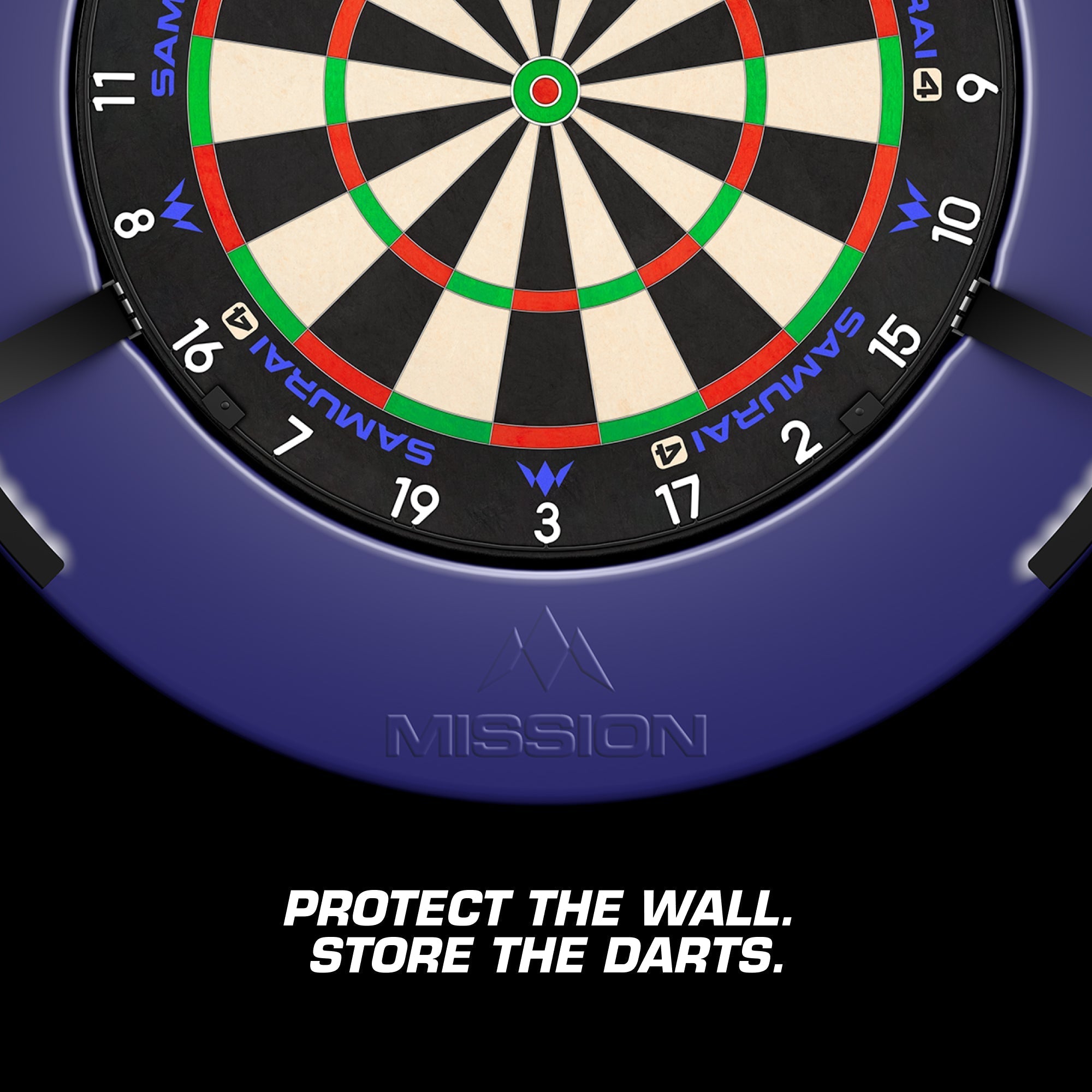Dartboard Surround - Logo - Built in Dart Holder