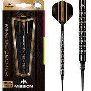 Mike De Decker Darts - Soft Tip - 95% Tungsten - Black & Gold PVD - 20g