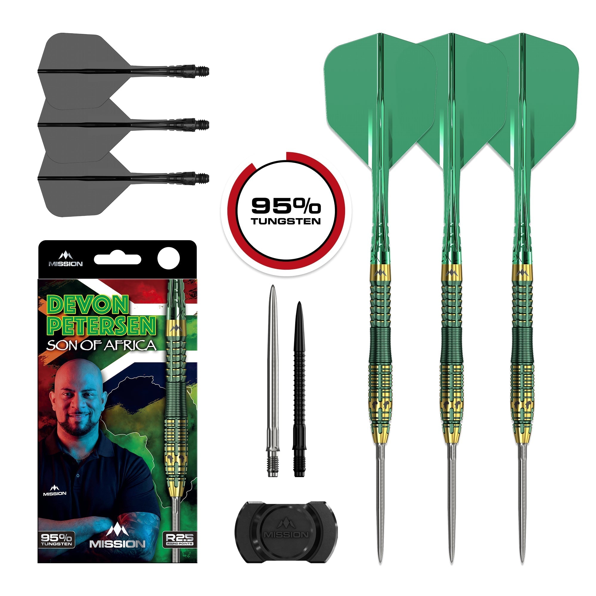 Devon Petersen R2.5 Darts - Steel Tip - 95% Tungsten