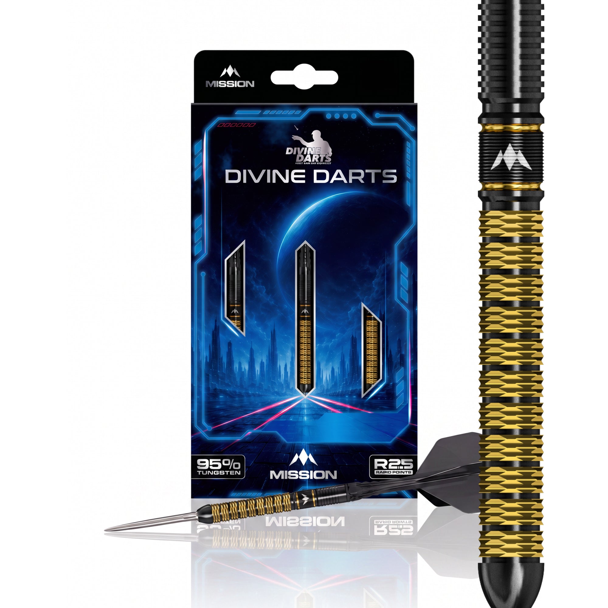 Collab Series R2.5 Darts - Steel Tip - 95% Tungsten - Jake Kenyon